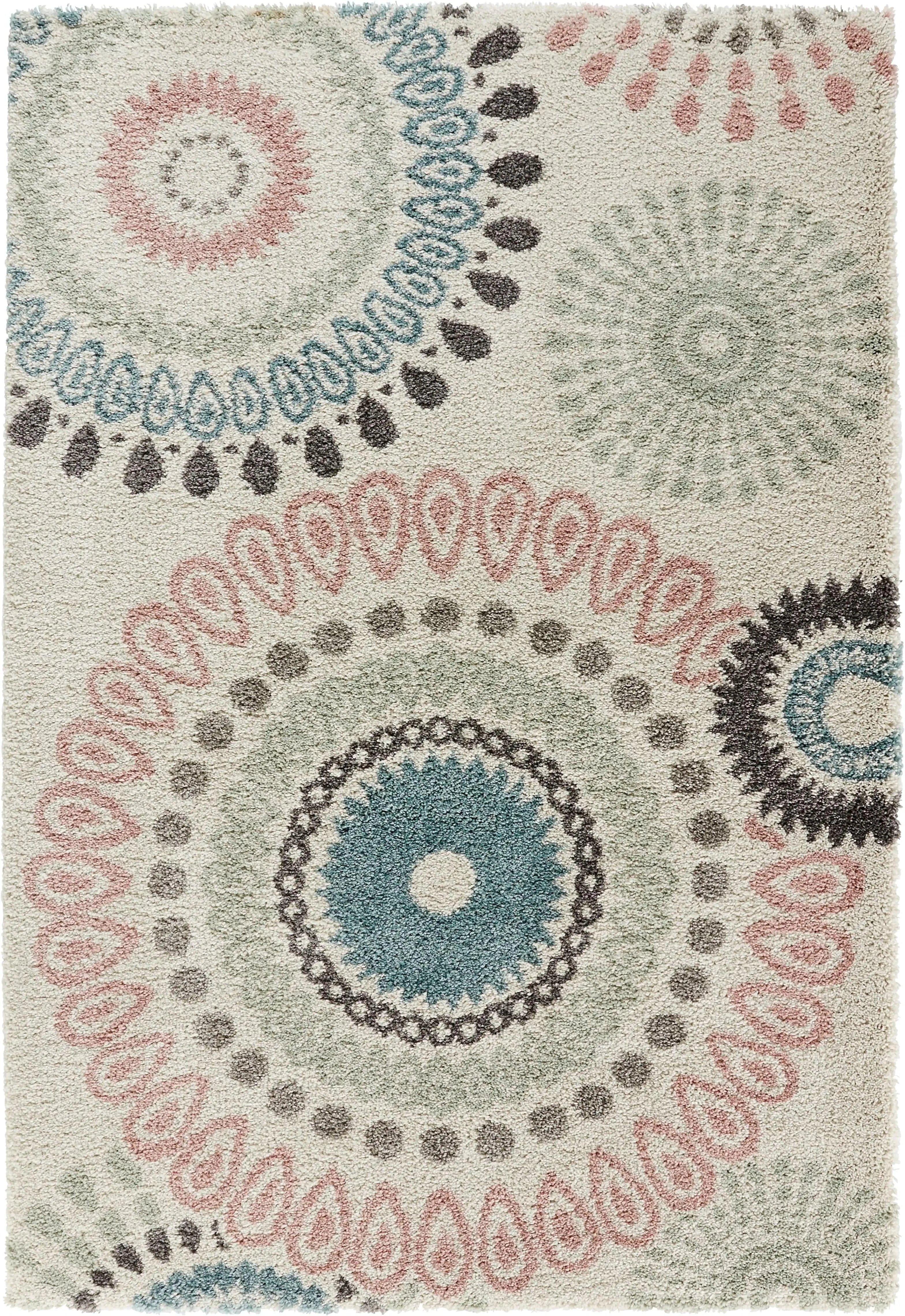 Allure 102755 Globe Grey Cream Mix Rug - Image 3
