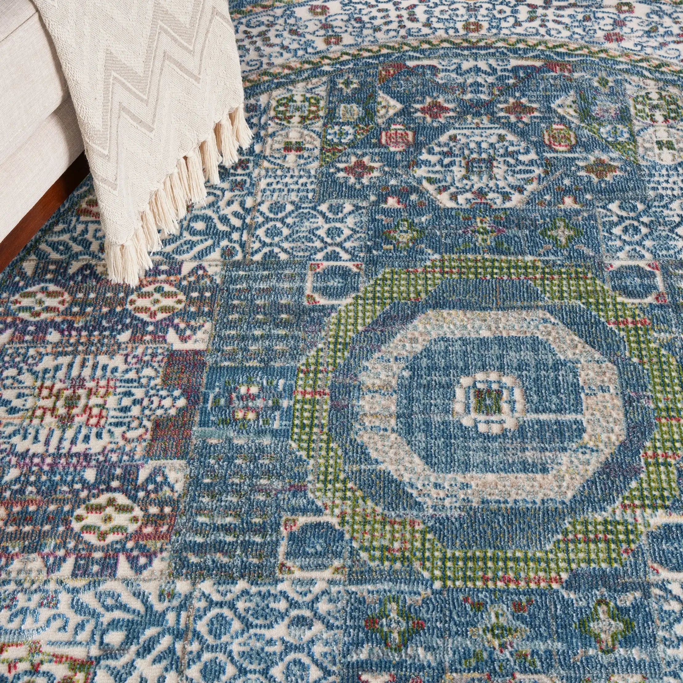 ANKARA GLOBAL ANR17 Ivory Light Blue - Image 5
