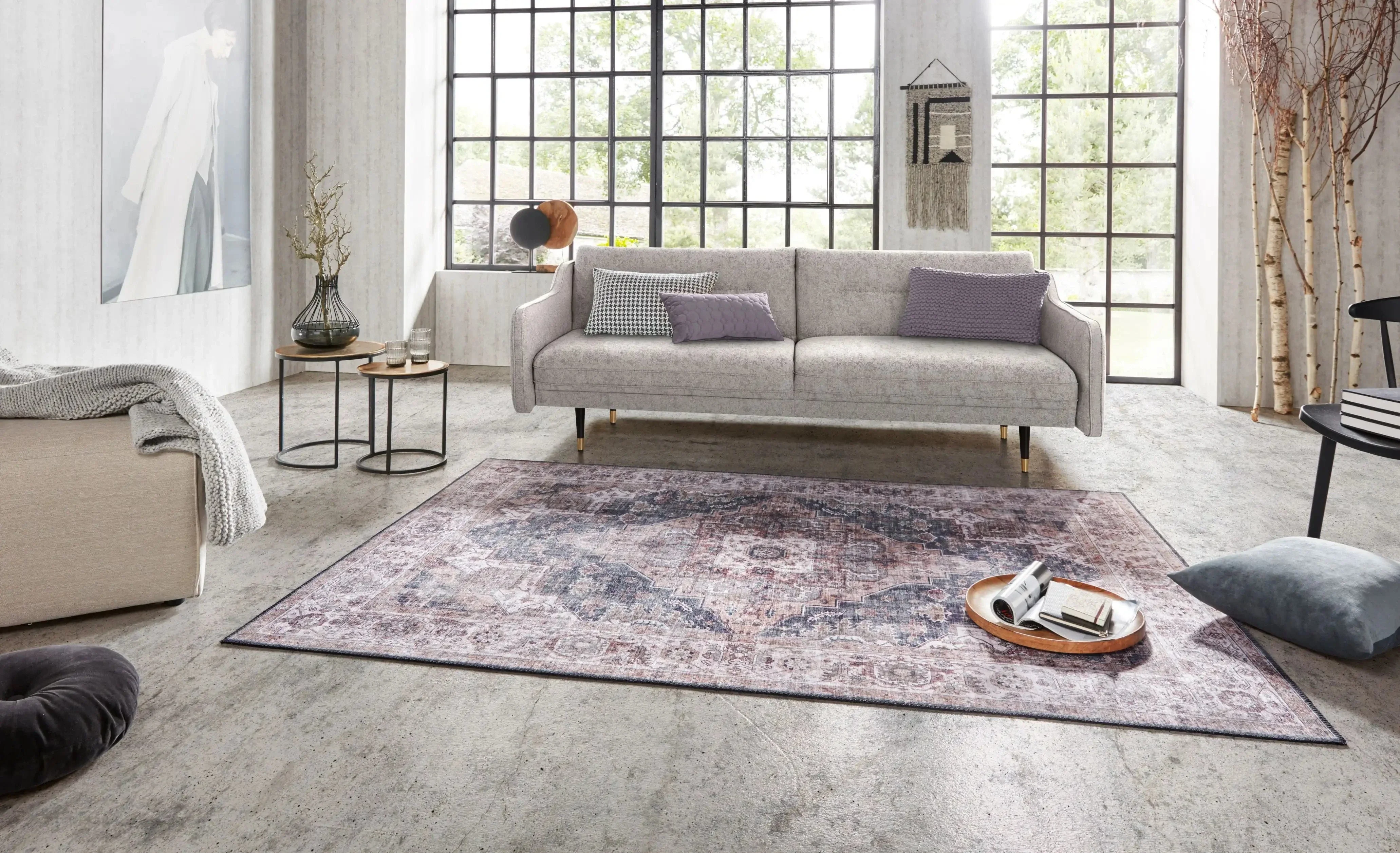 Asmar 104016 Sylla Putty Grey Rug