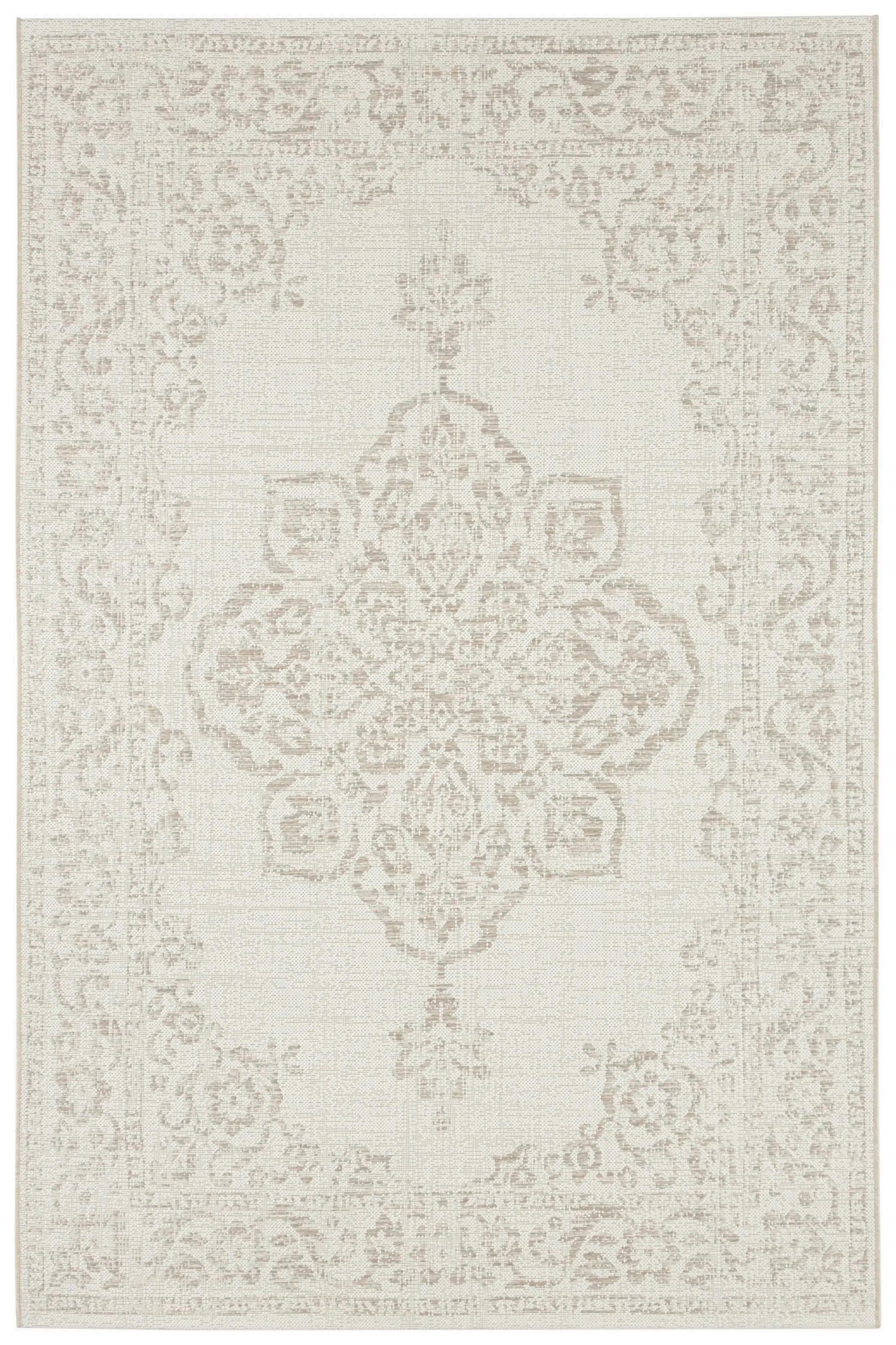 Beach 103854 Tilos Cream Beige Rug - Image 2