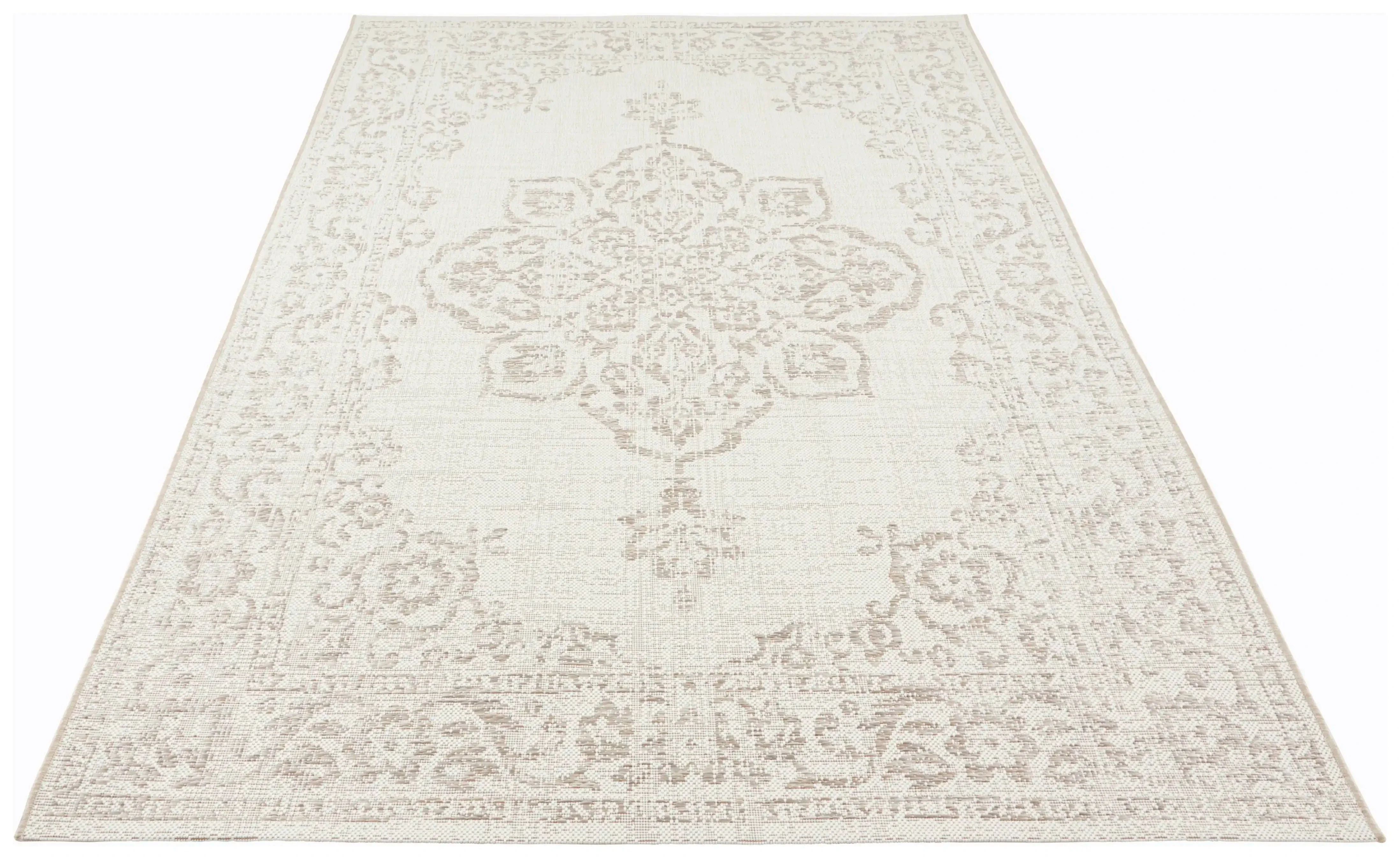 Beach 103854 Tilos Cream Beige Rug - Image 4