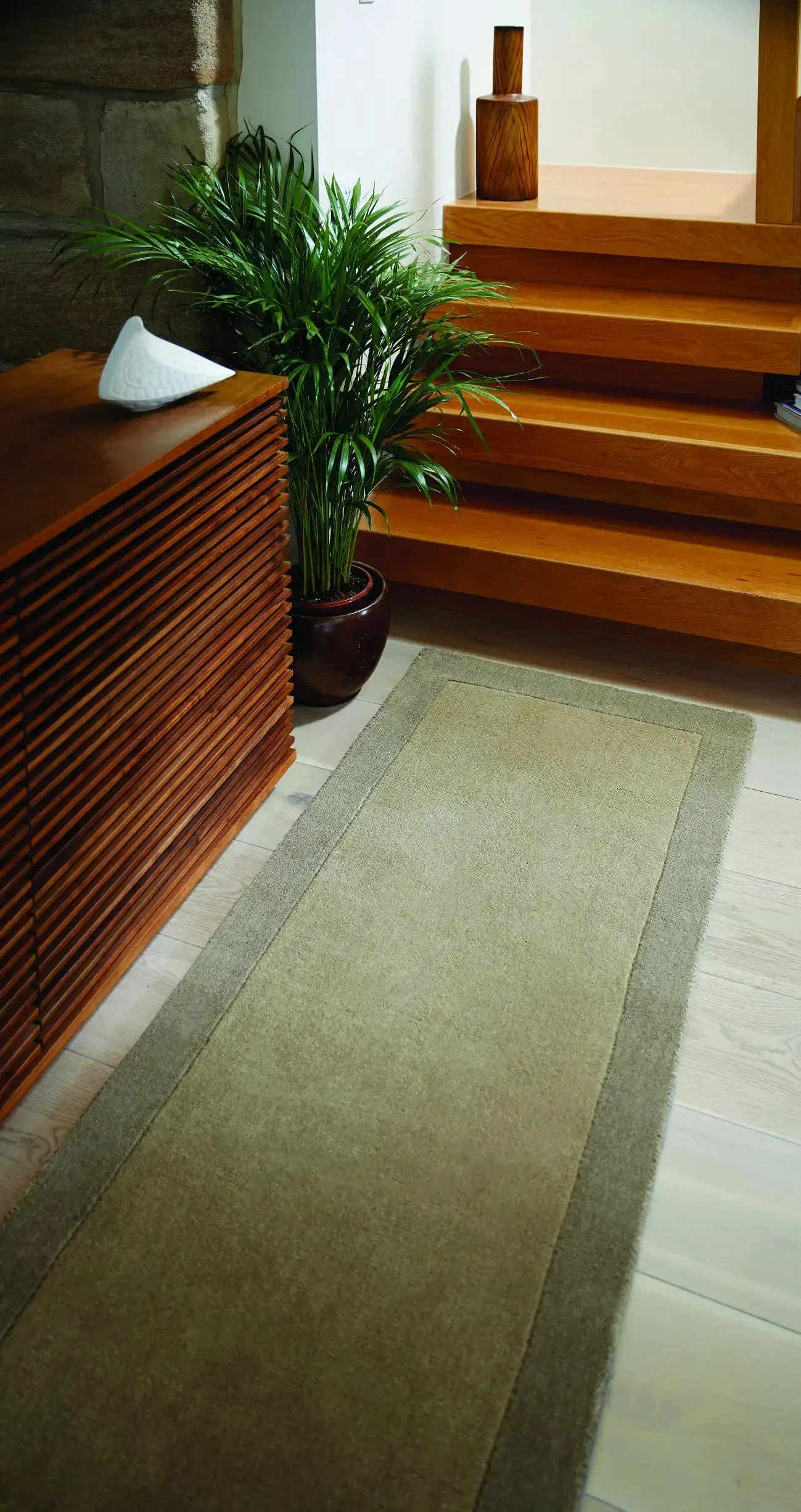 Borders Taupe Rug