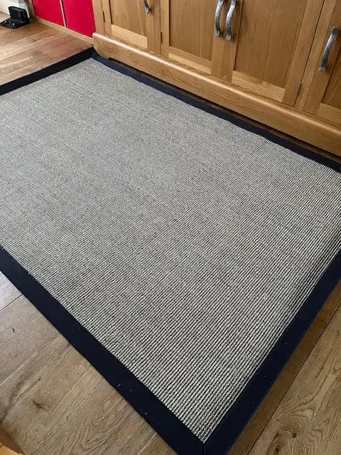 Boucle Sisal Spice with Charcoal Border