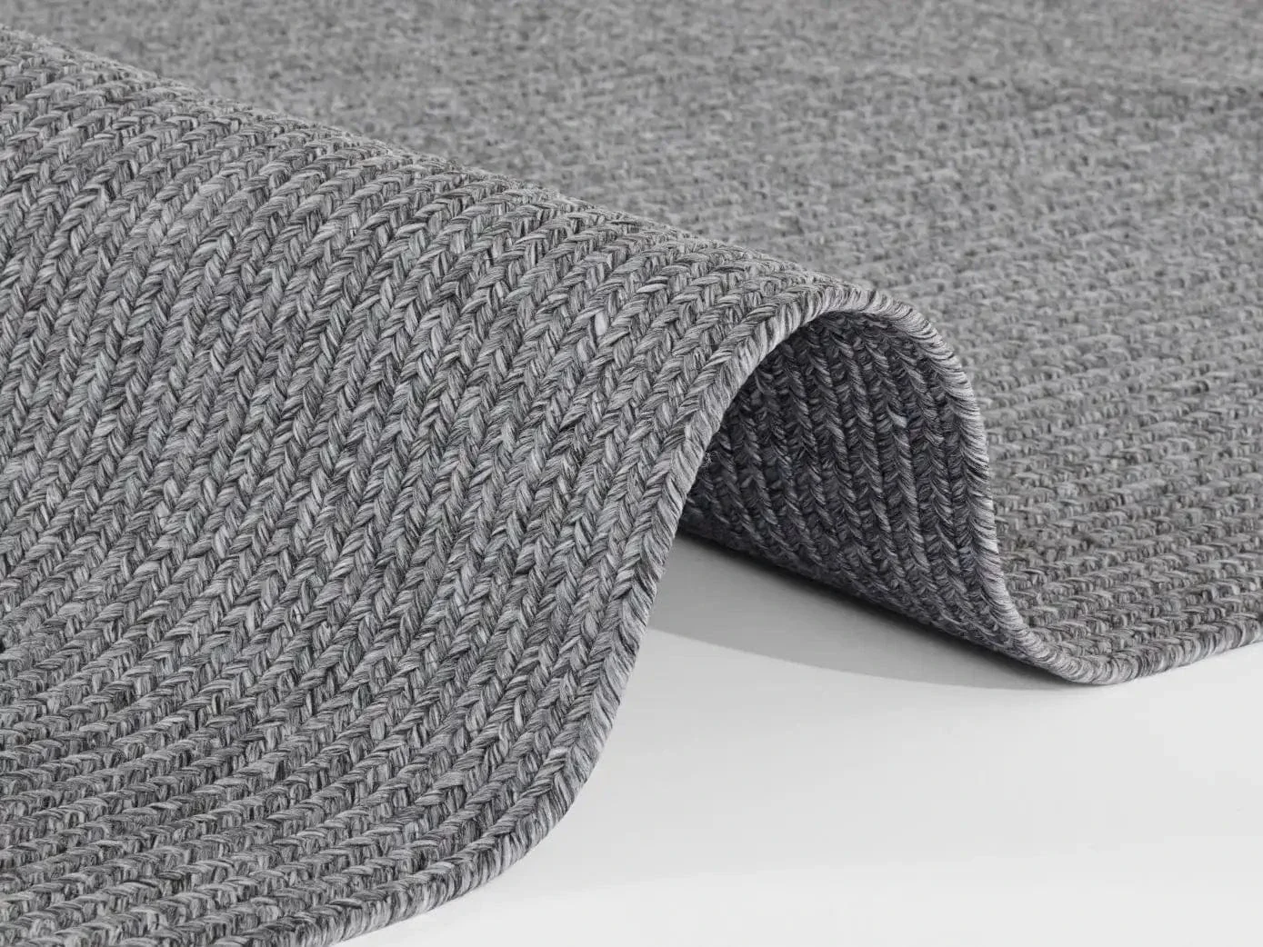 Braided 105551 Trenzado Light Grey Rug - Image 4
