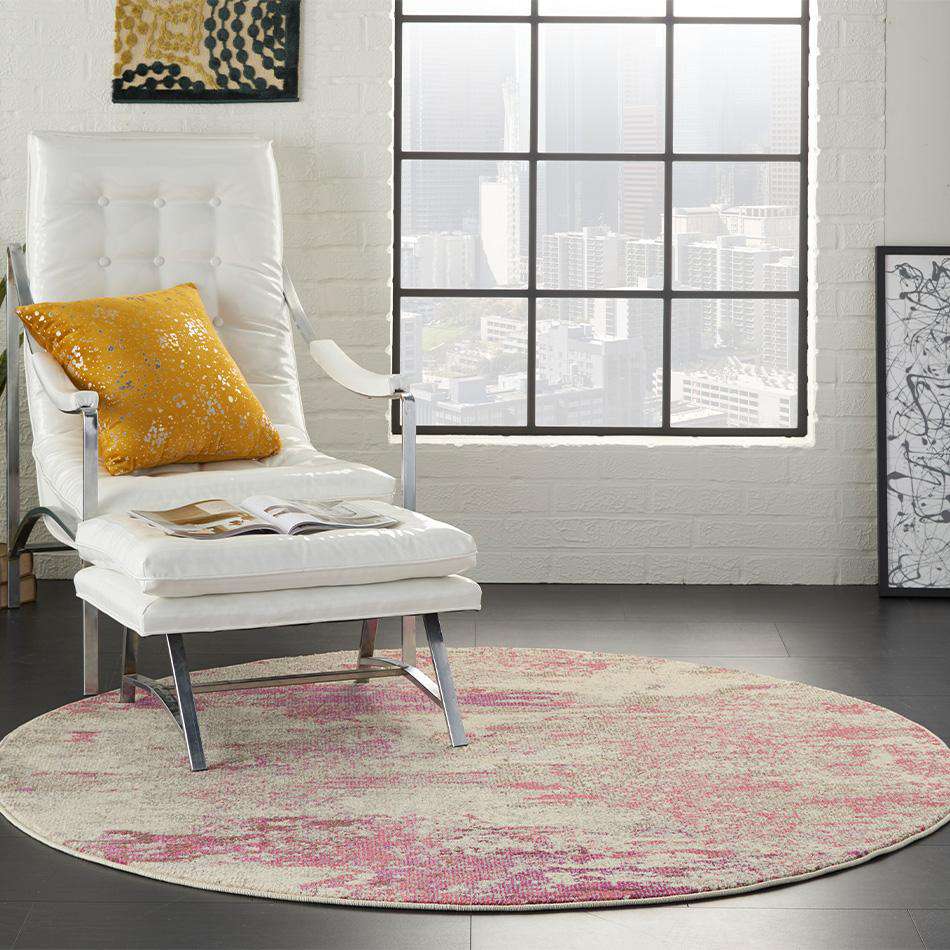 Celestial CES02 Ivory Pink Circle