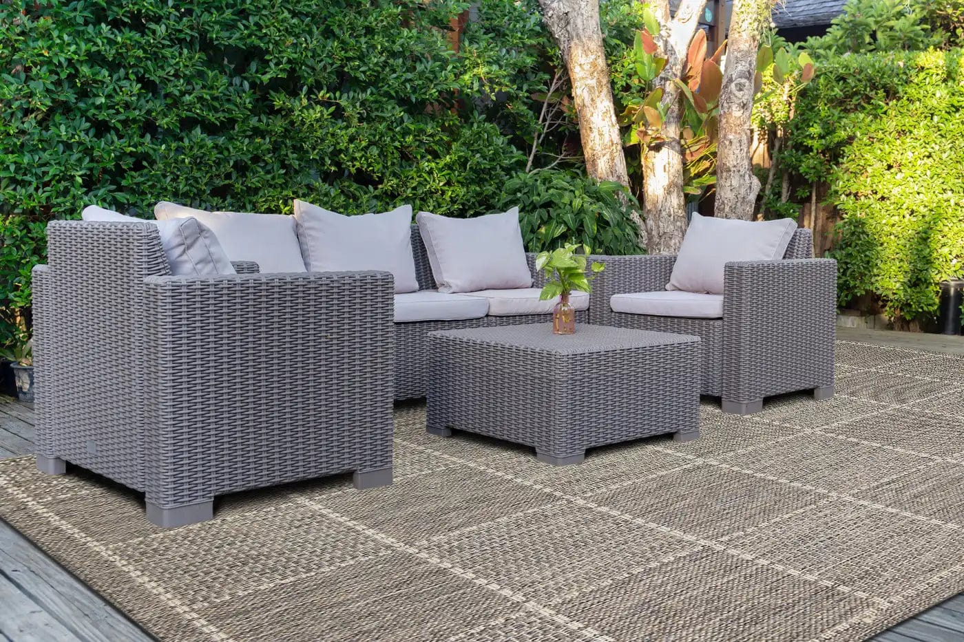 Checked Flatweave Grey - Image 3