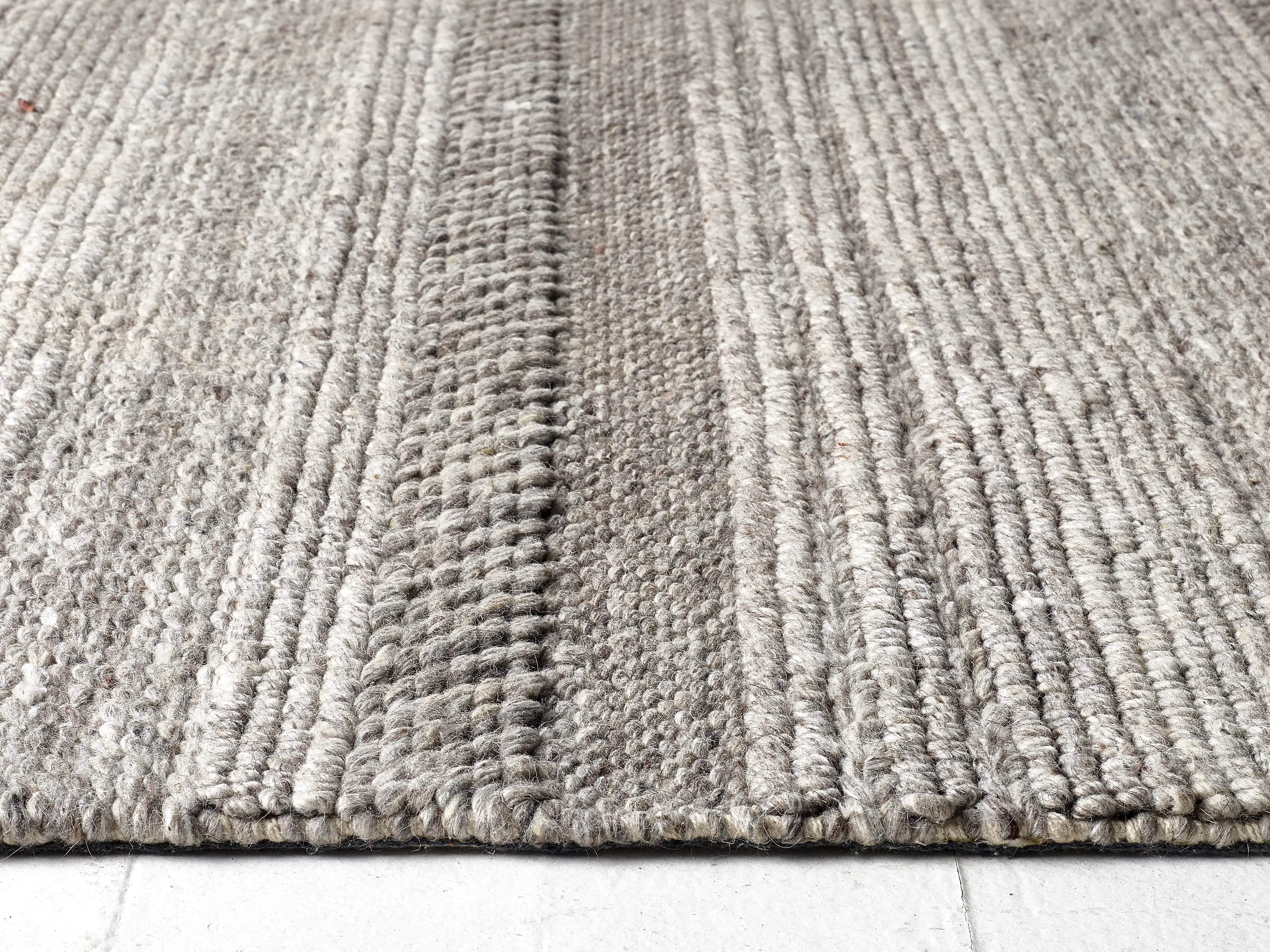 Chunky Knit Grey Rug - Image 2