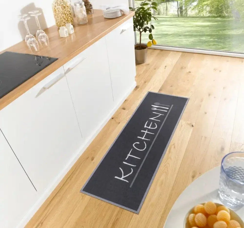 Cook & Clean 105725 Kitchen Black Rug
