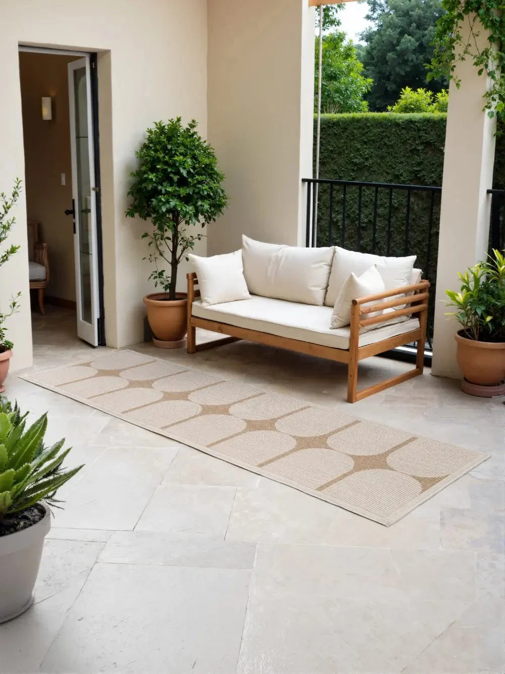 Duet 106245 Jute White Indoor / Outdoor Reversible - Image 5