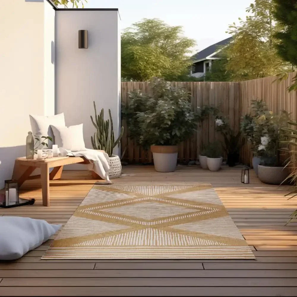 Gemini Reversible 106017 Ochre Rug