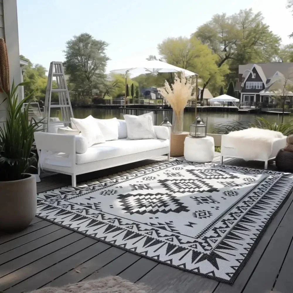 Gemini Reversible 106019 Black Rug - Image 2