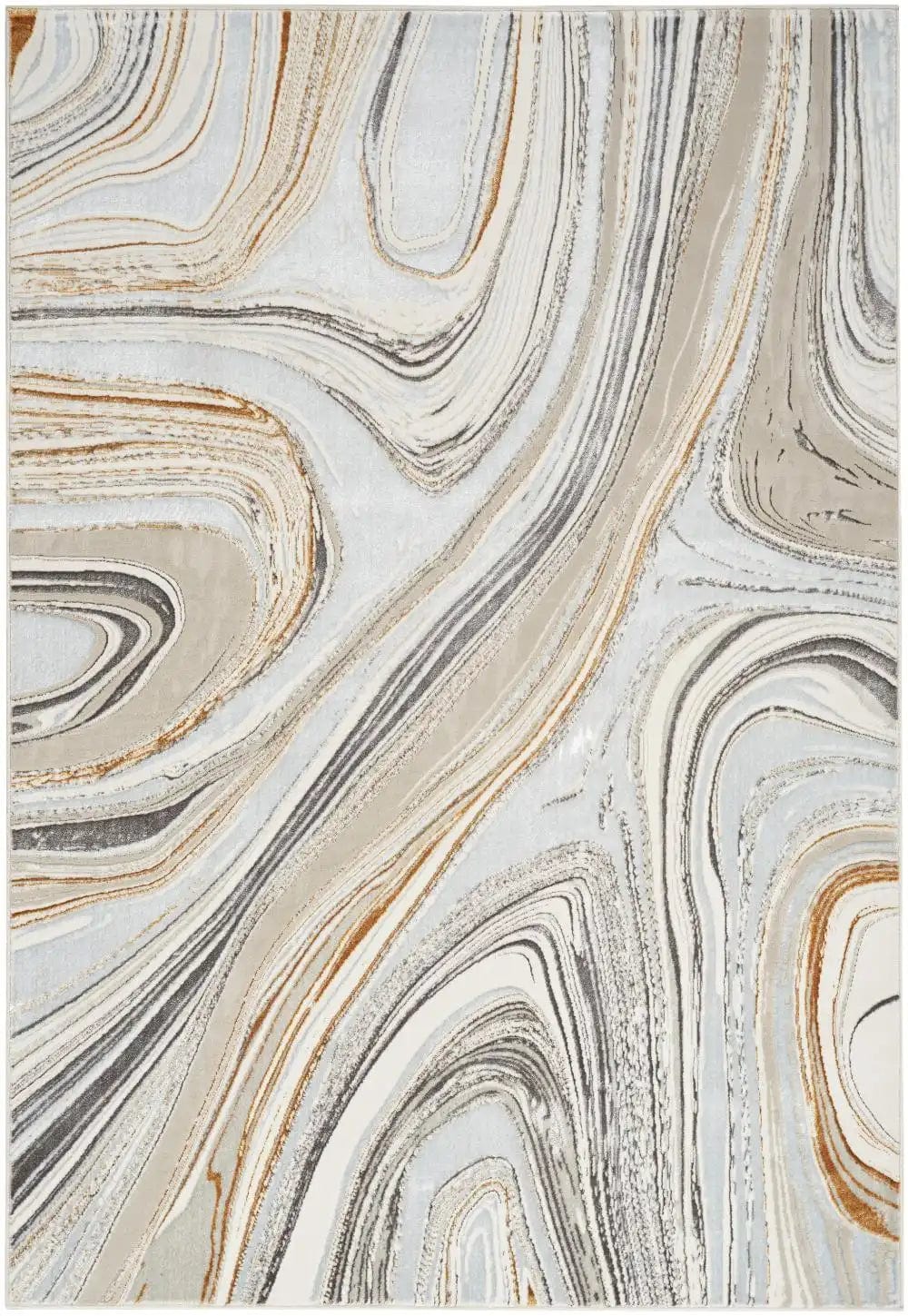 Glitz Nourison  GLZ21 Grey Gold - Image 4