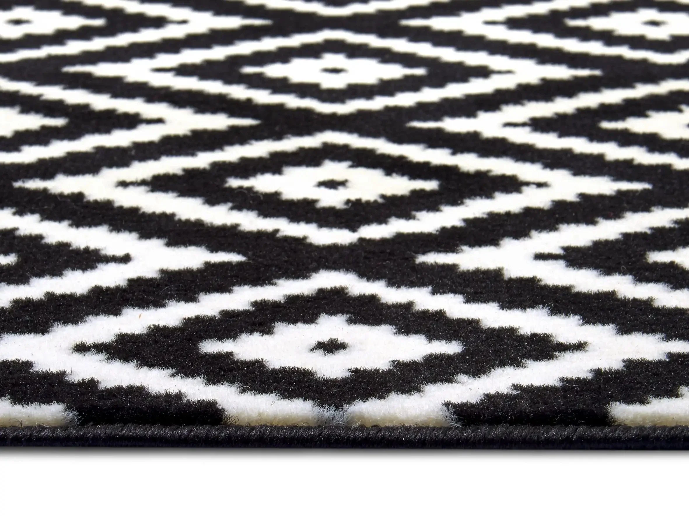 Hamla 105477 Diamond Black Cream Rug - Image 3