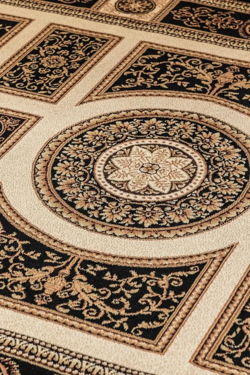 Herat 2 105989 Black Cream Rug - Image 3
