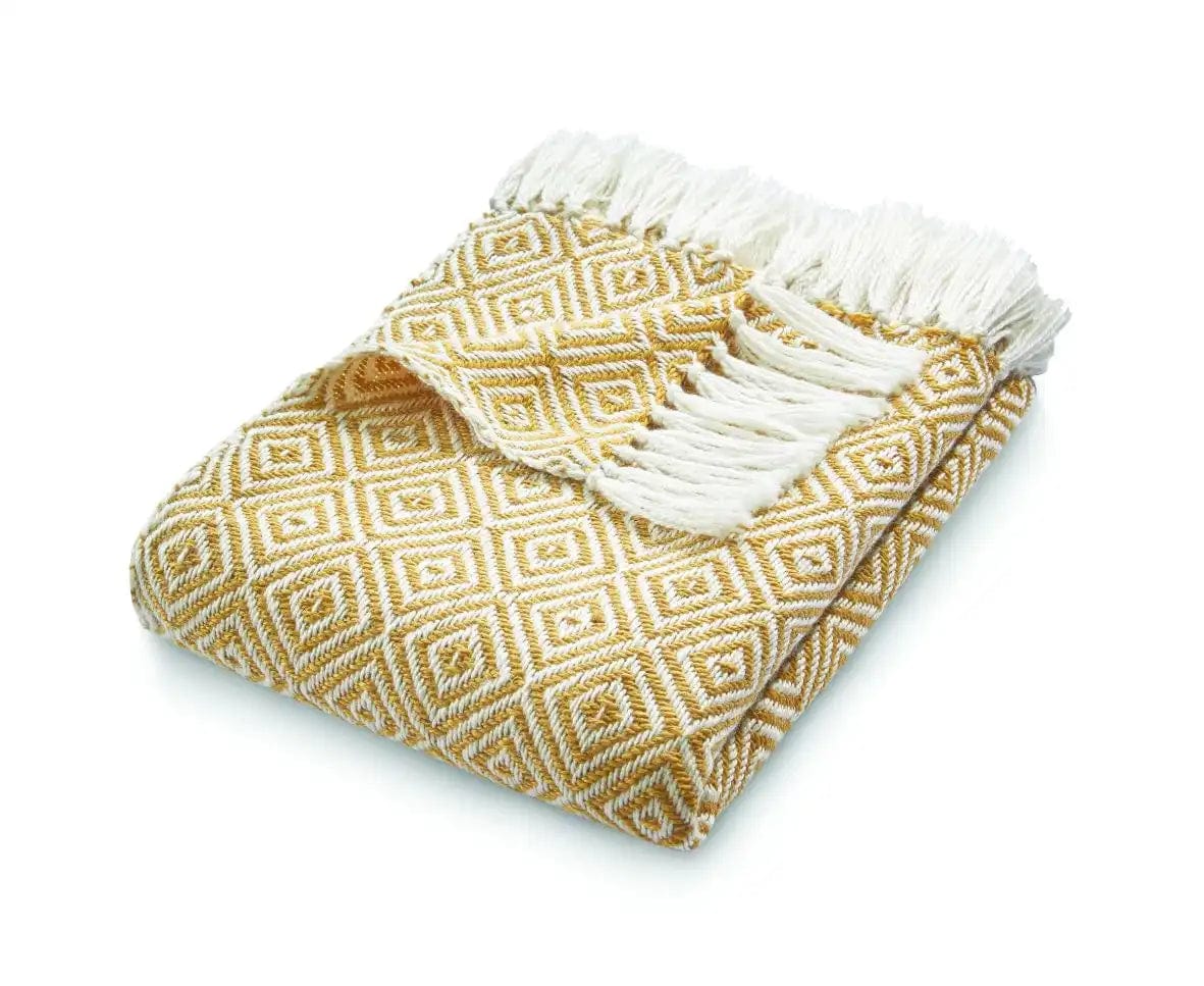 Hug Rug Woven Diamond Rug Gold - Image 3