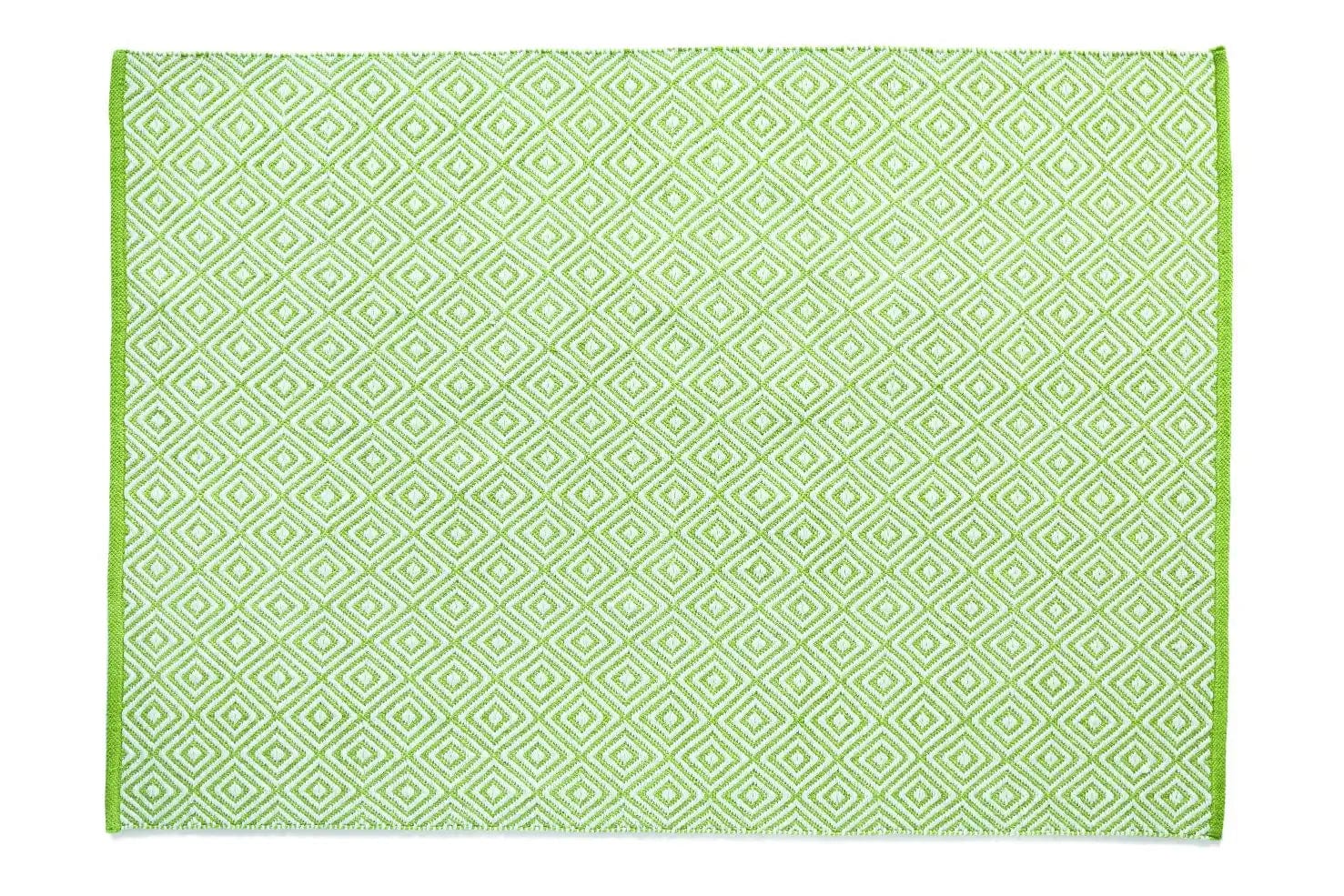 Hug Rug Woven Diamond Rug Green