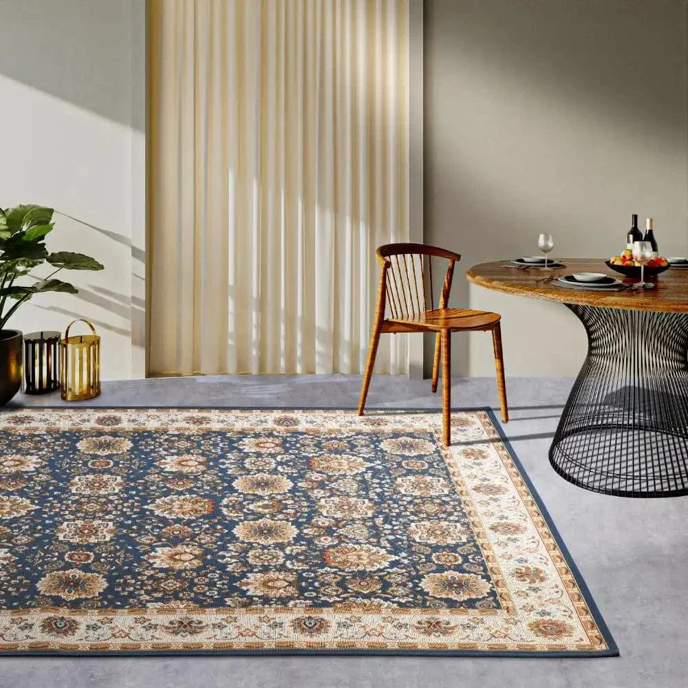 Kollektion 1767 106055 Blue Cream Rug