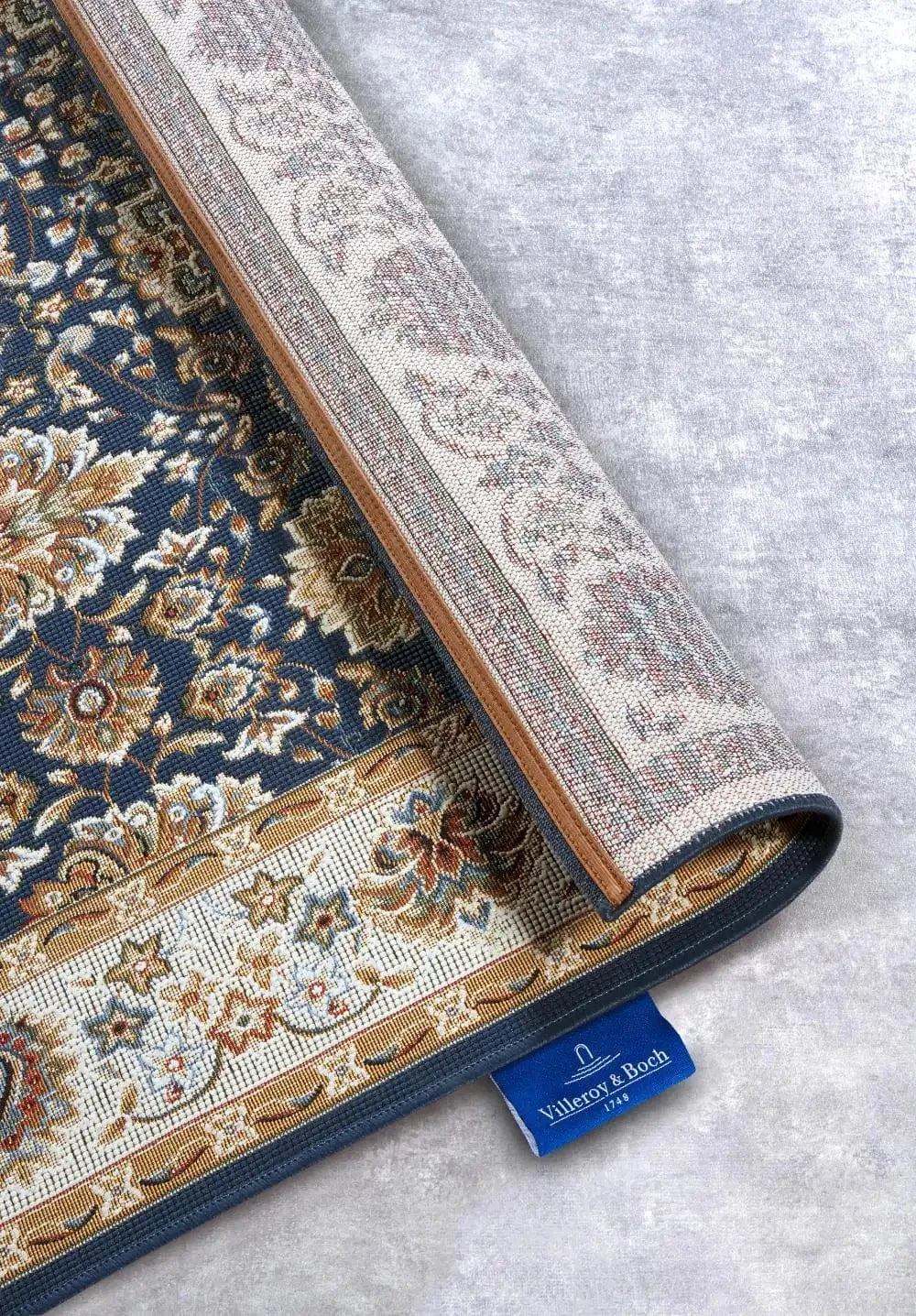 Kollektion 1767 106055 Blue Cream Rug - Image 7