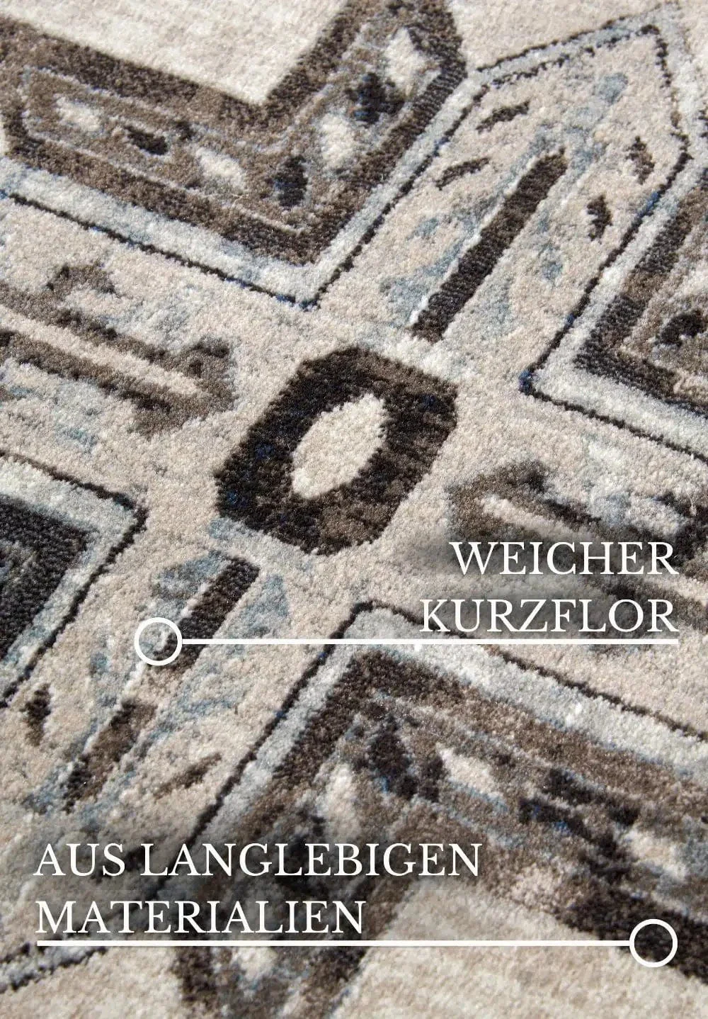 Kollektion 1869 106124 Brown Cream Rug - Image 3