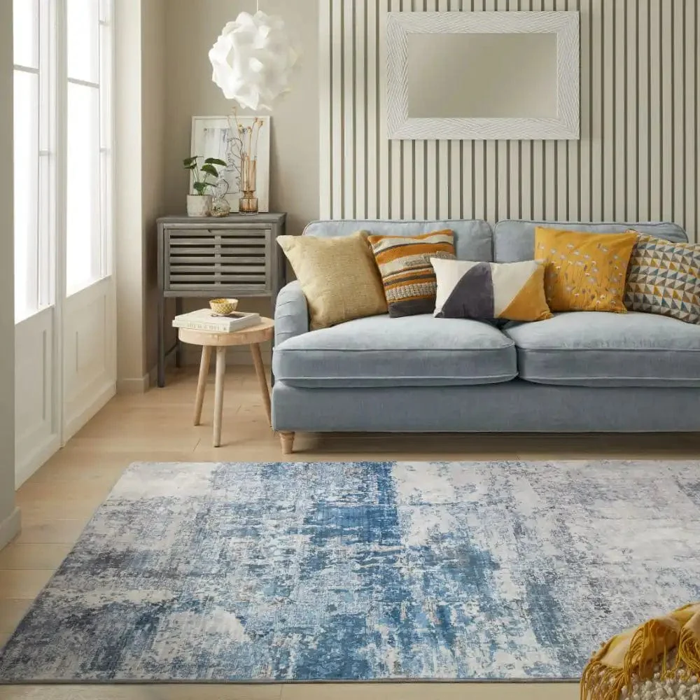 Lux Washable LUX07 Blue Ivory