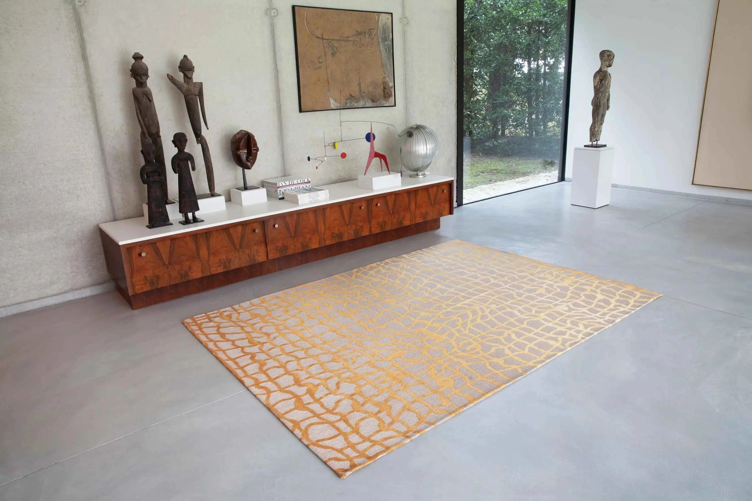 Mad Men Dedalo 9205 Yellow Scarab Rugs