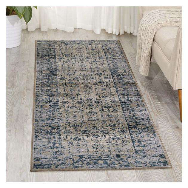 Kathy Ireland Malta MAI04 Runner Ivory Blue