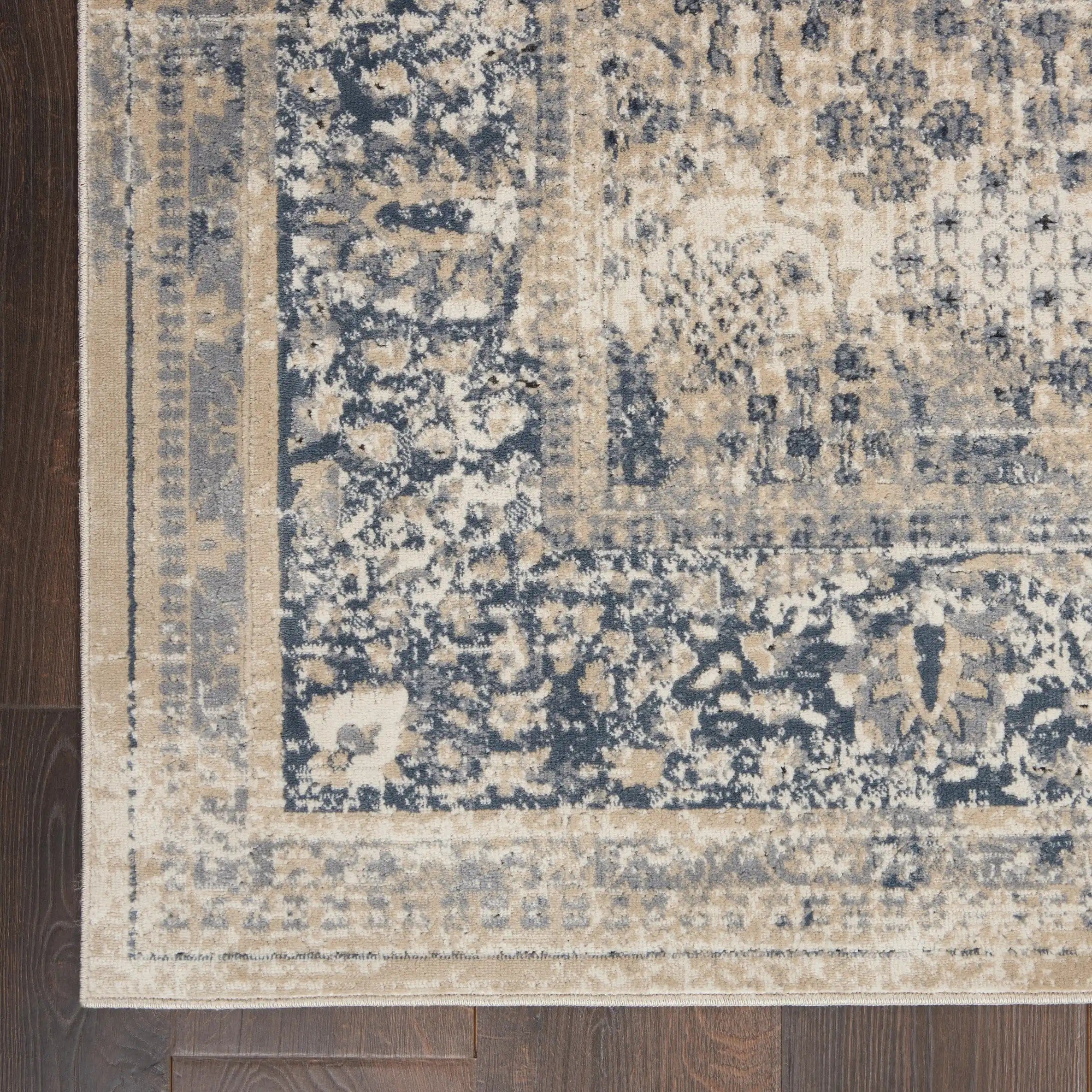 Kathy Ireland Malta MAI12 Ivory Blue Runner - Image 4