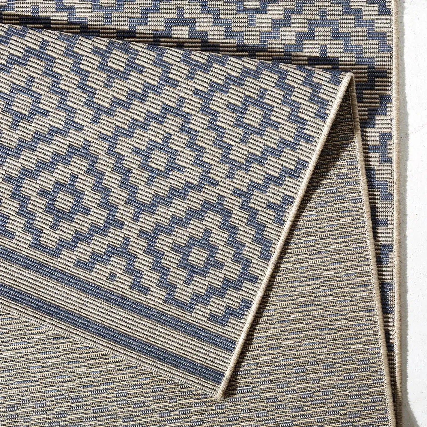 Meadow HH 102464 Raute Blue Cream Rug - Image 3