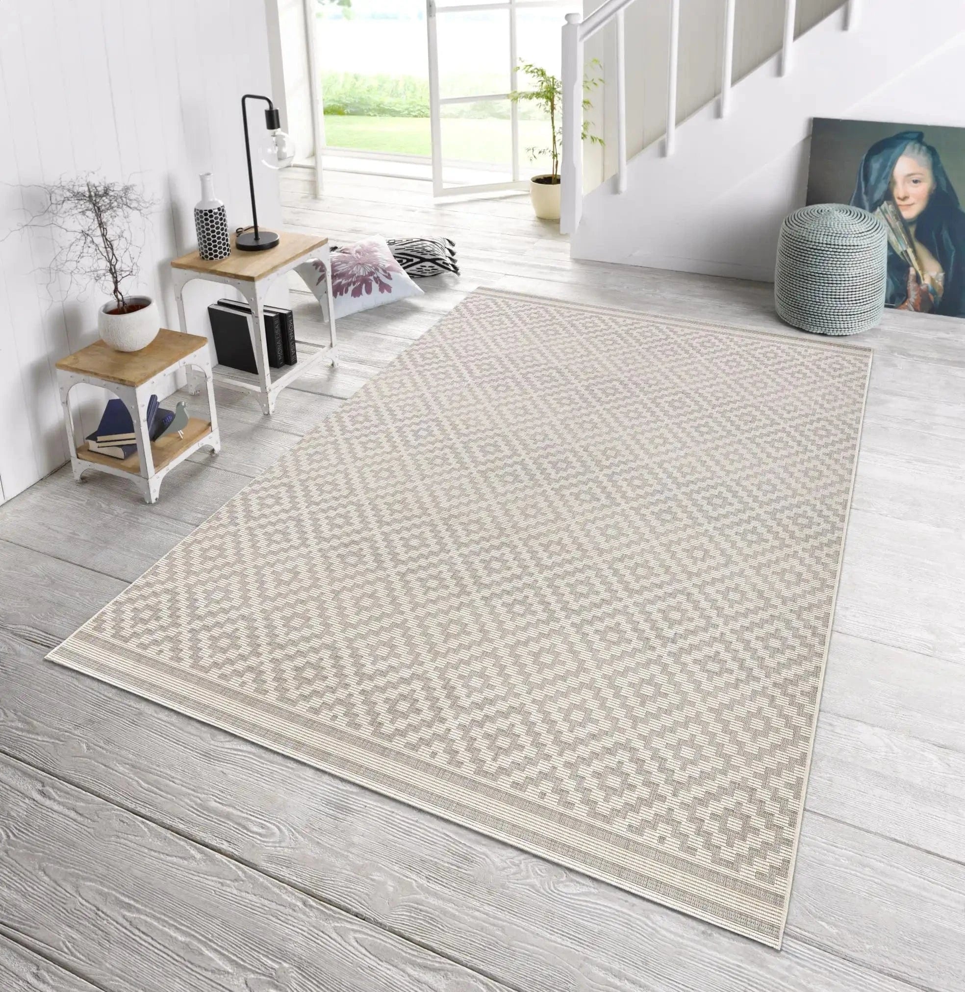 Meadow HH 102467 Raute Grey Cream Rug