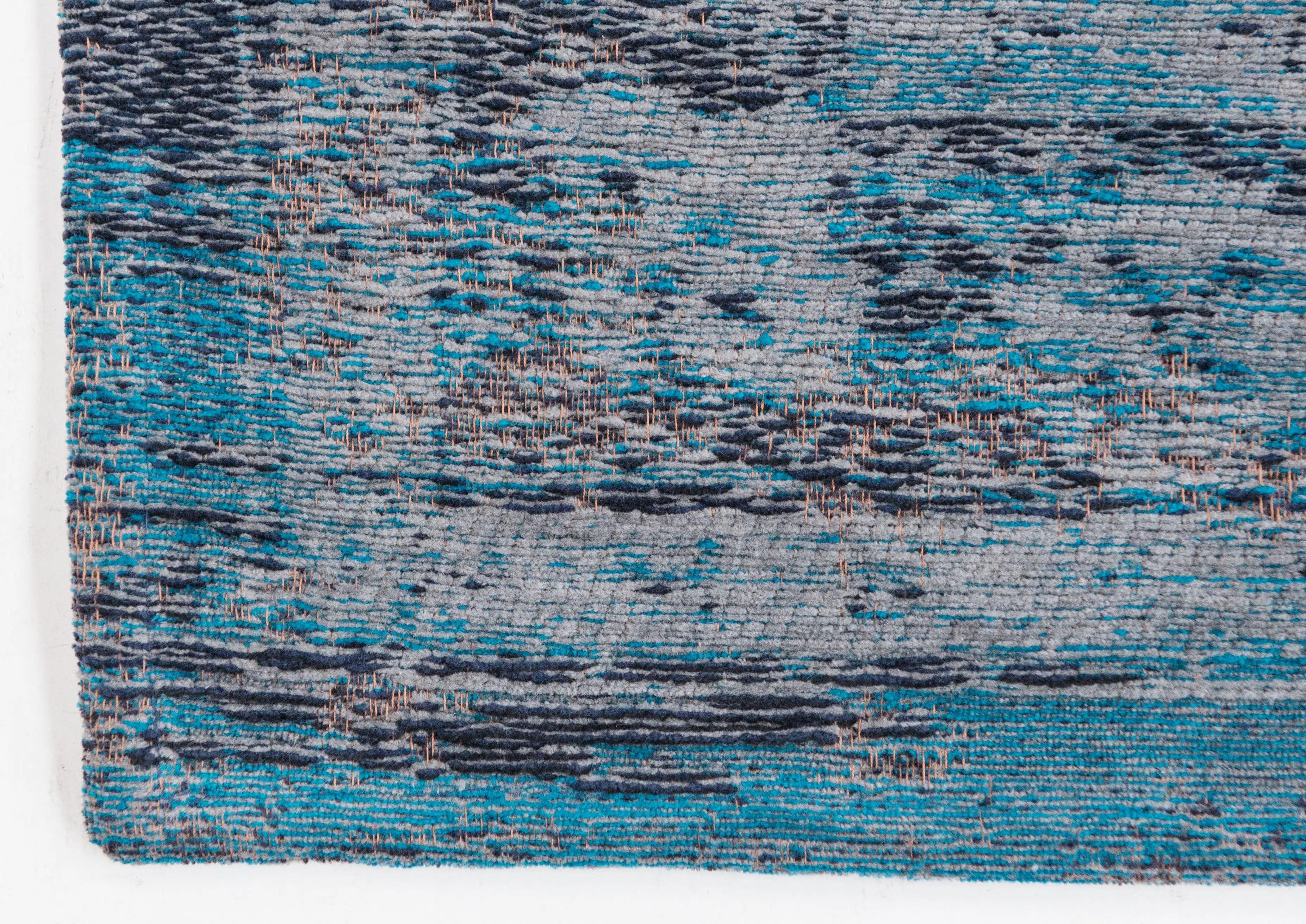 Fading World Medallion 8255 Grey Turquoise Rugs - Image 3
