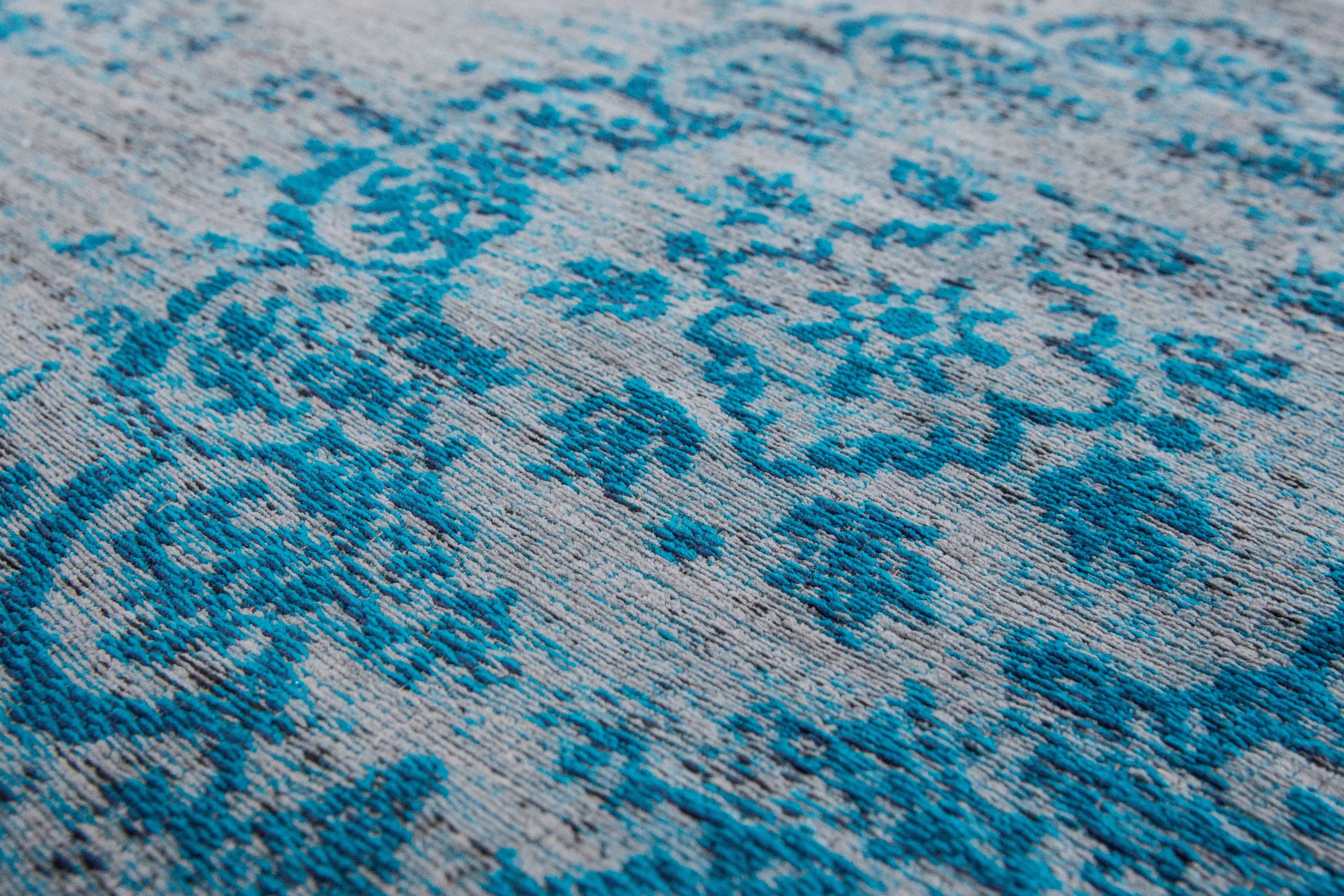 Fading World Medallion 8255 Grey Turquoise Rugs - Image 4