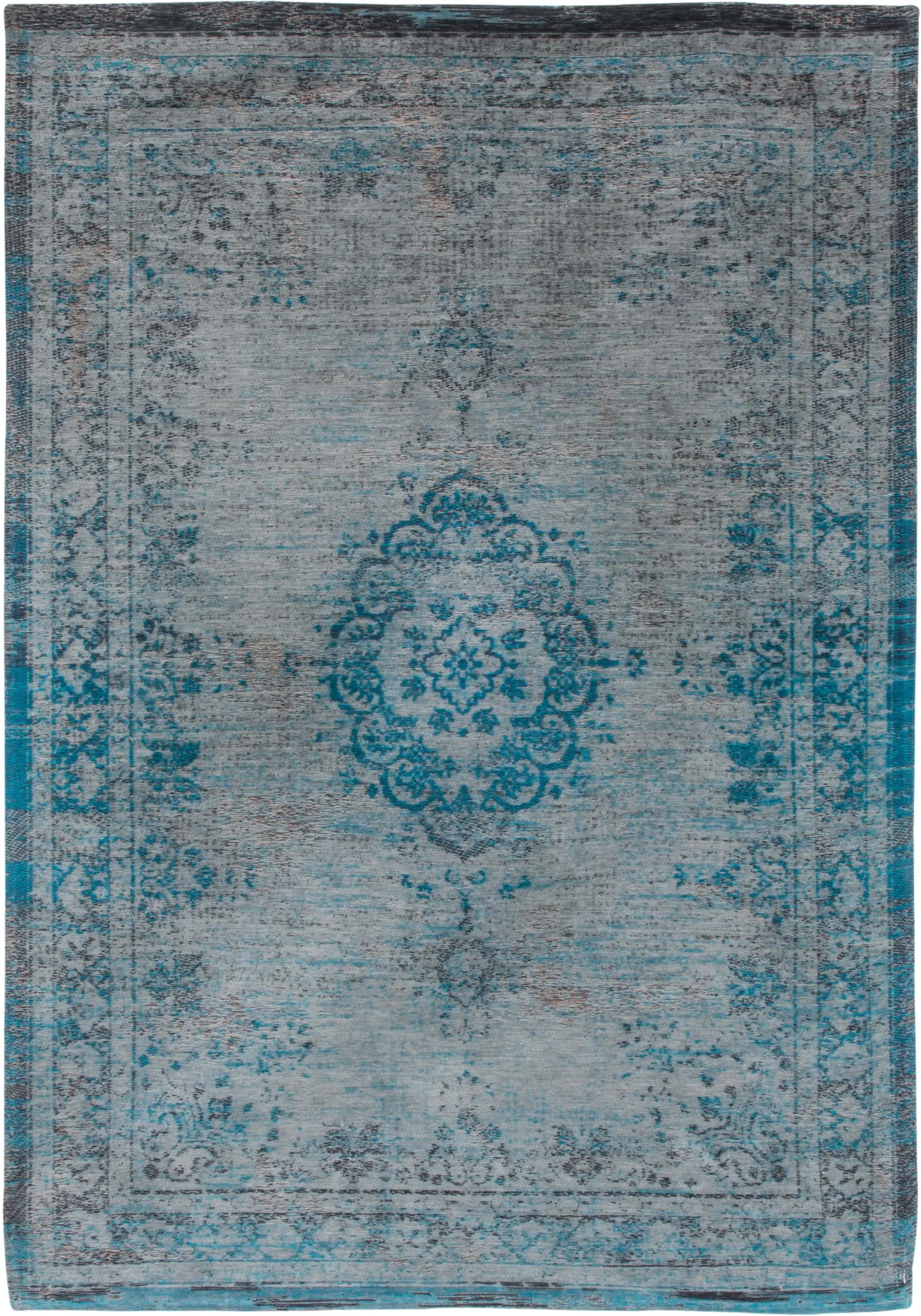 Fading World Medallion 8255 Grey Turquoise Rugs - Image 5