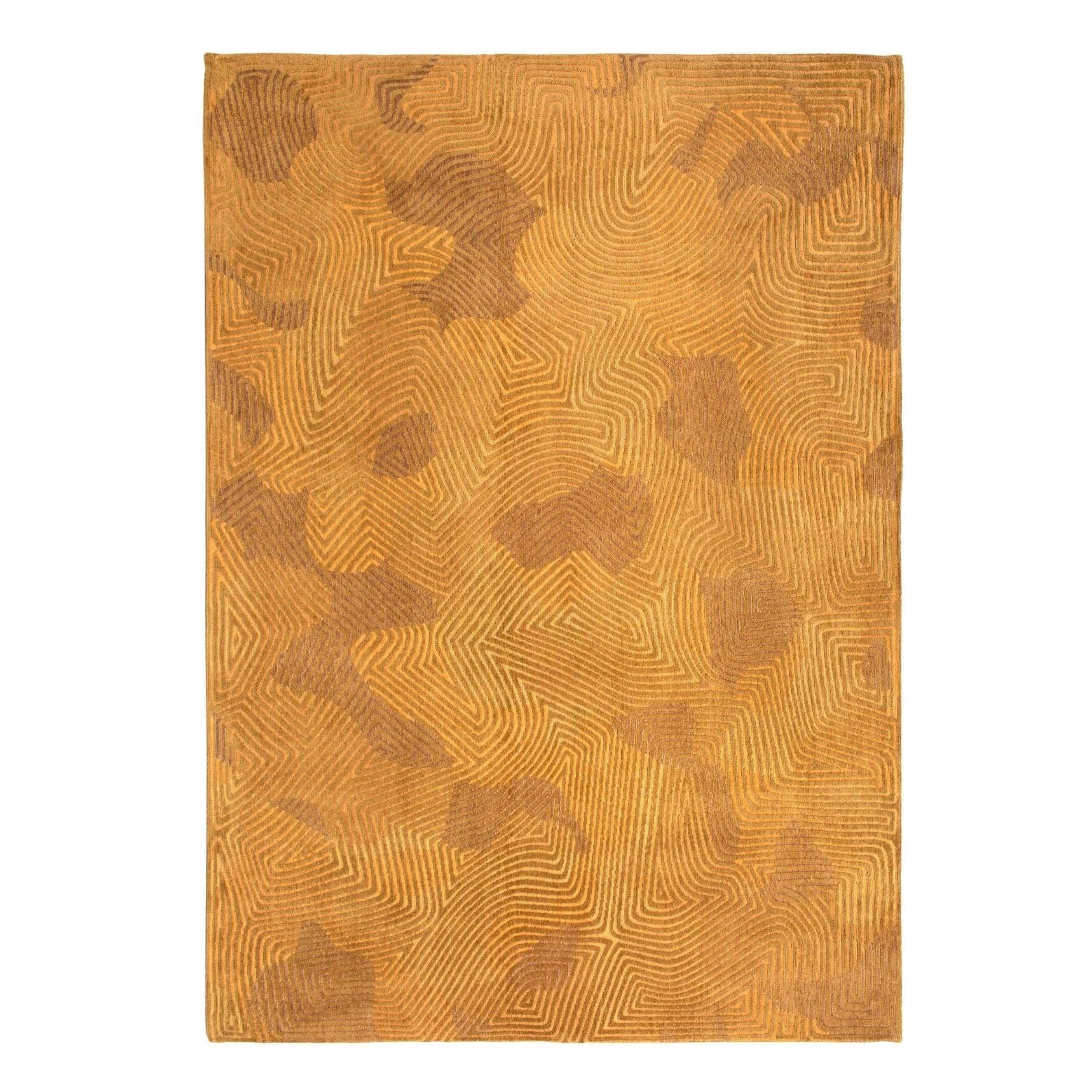 Meditation Coral 9226 Jelly Gold Rugs Round