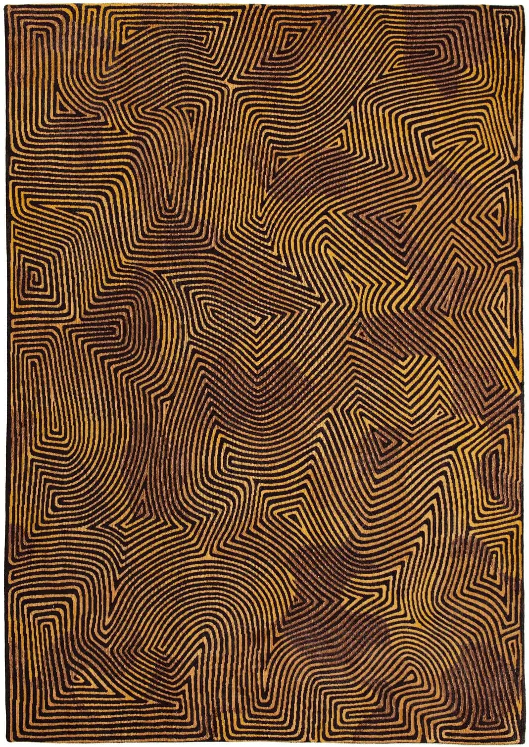 Meditation Coral 9227 Black Gold Rugs - Image 2