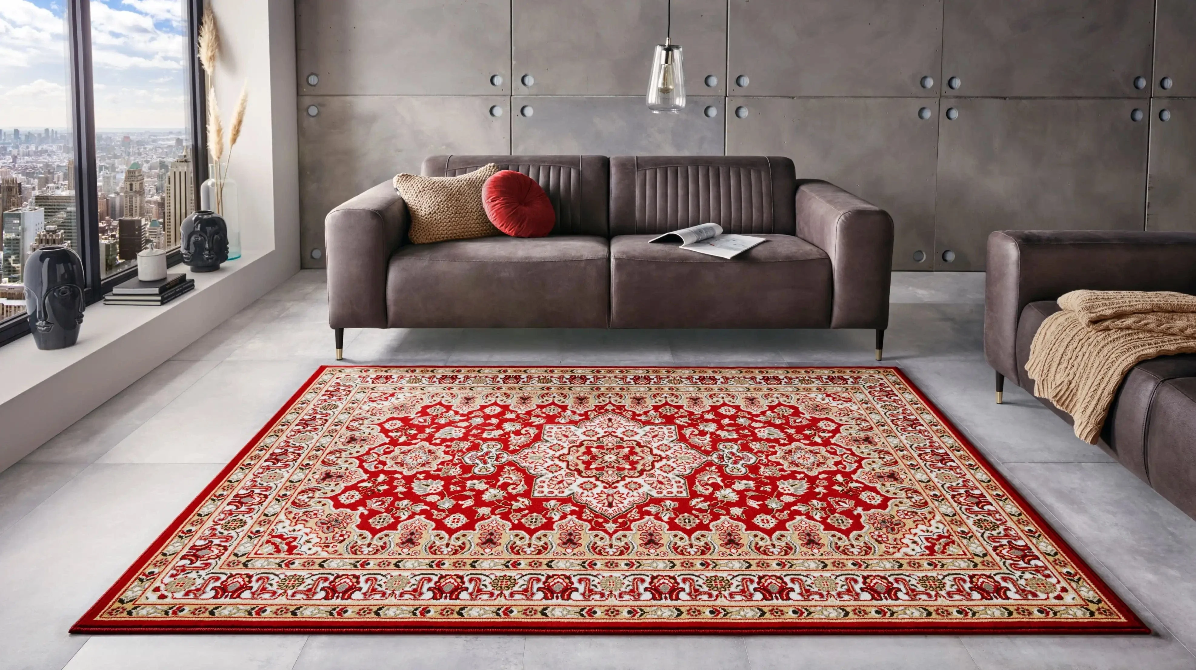 Mirkan 104103 Tabriz Red Rug