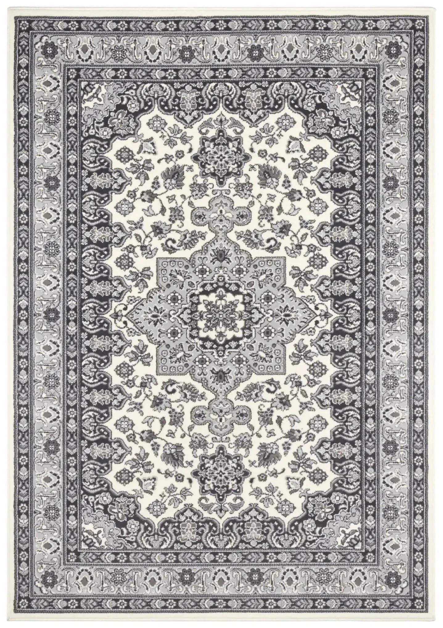 Mirkan 104107 Tabriz Cream Grey Rug - Image 2