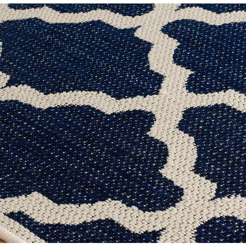 Moda Flatweave Trellis Blue - Image 4