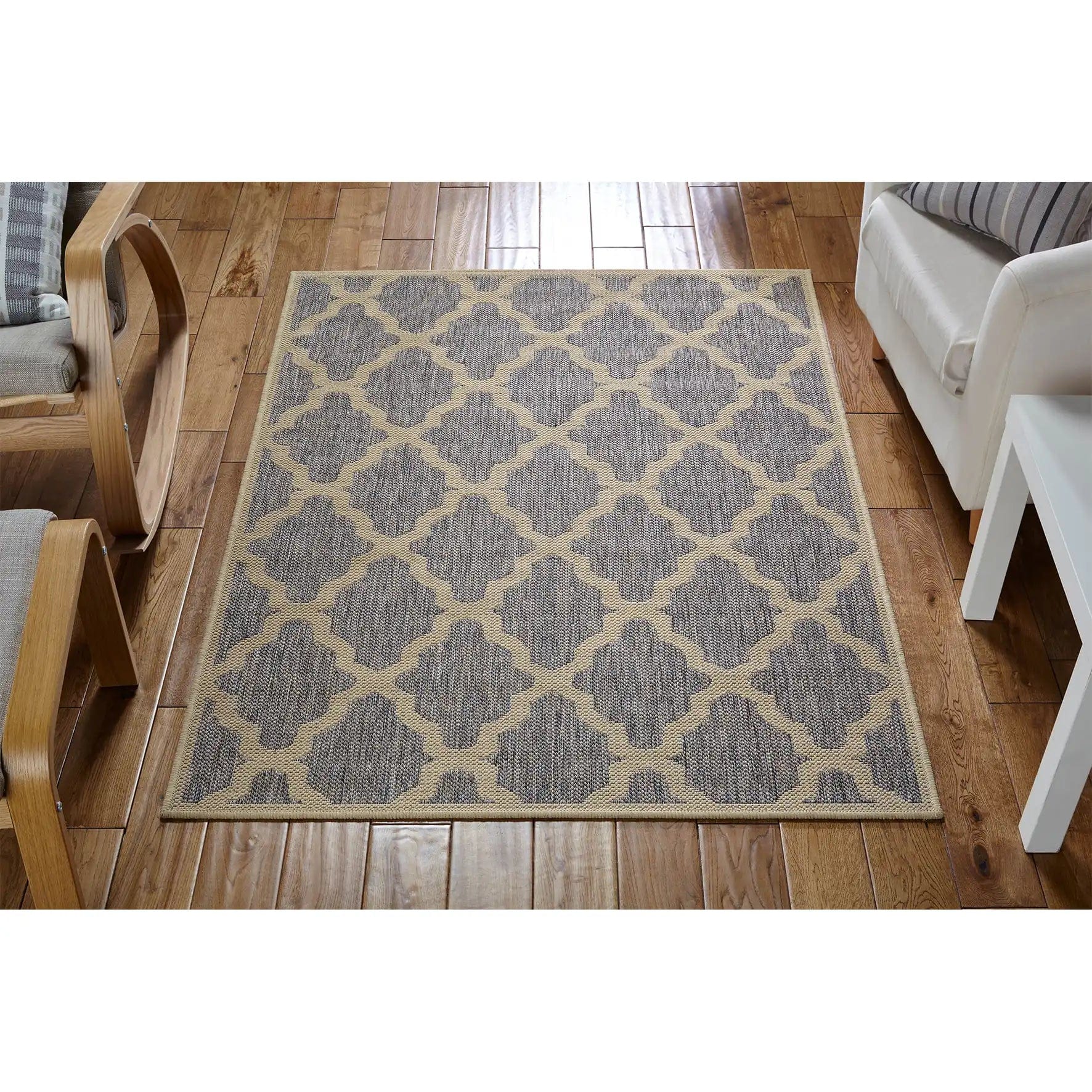Moda Flatweave Trellis Grey