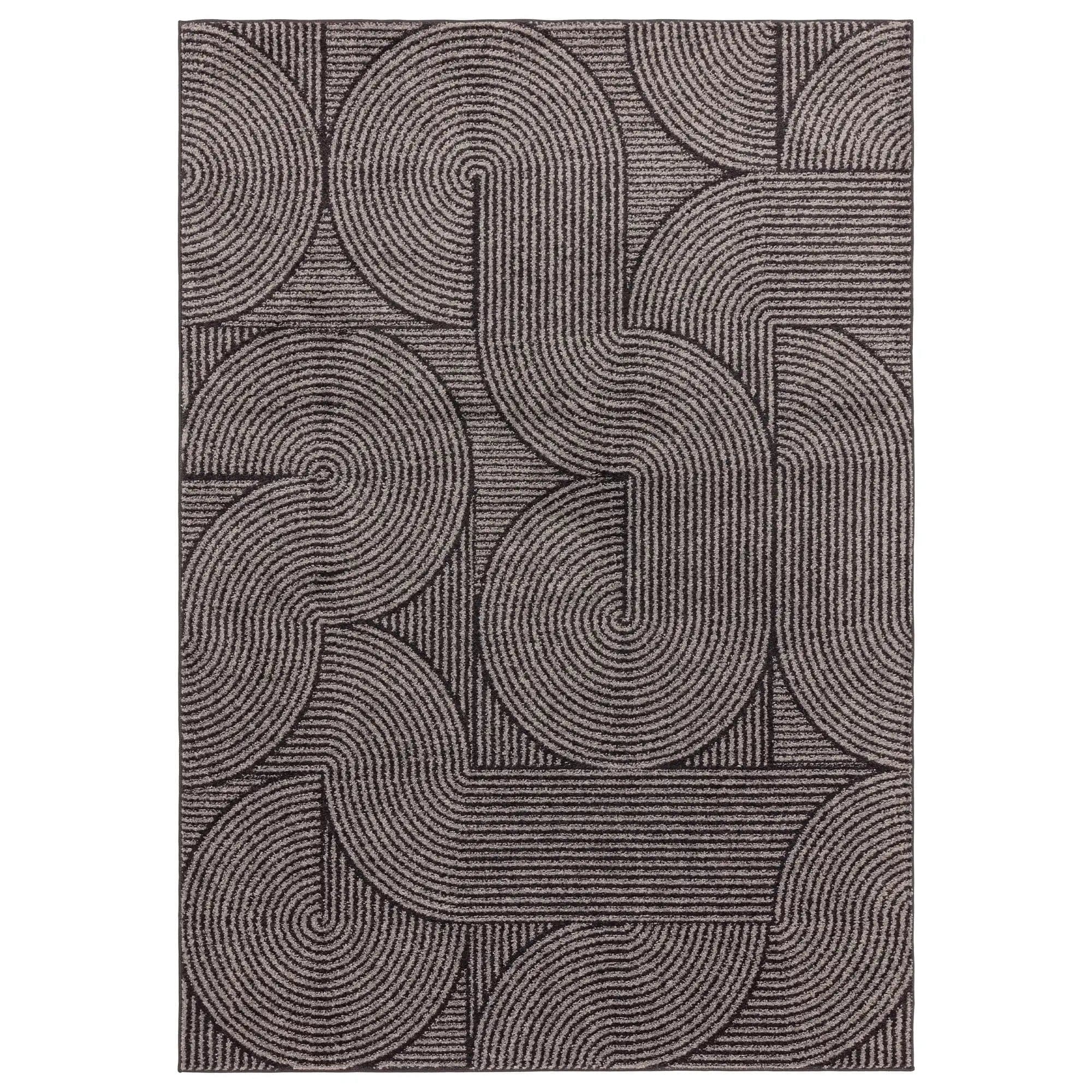 muse charcoal swirl rug mu01 - Image 2