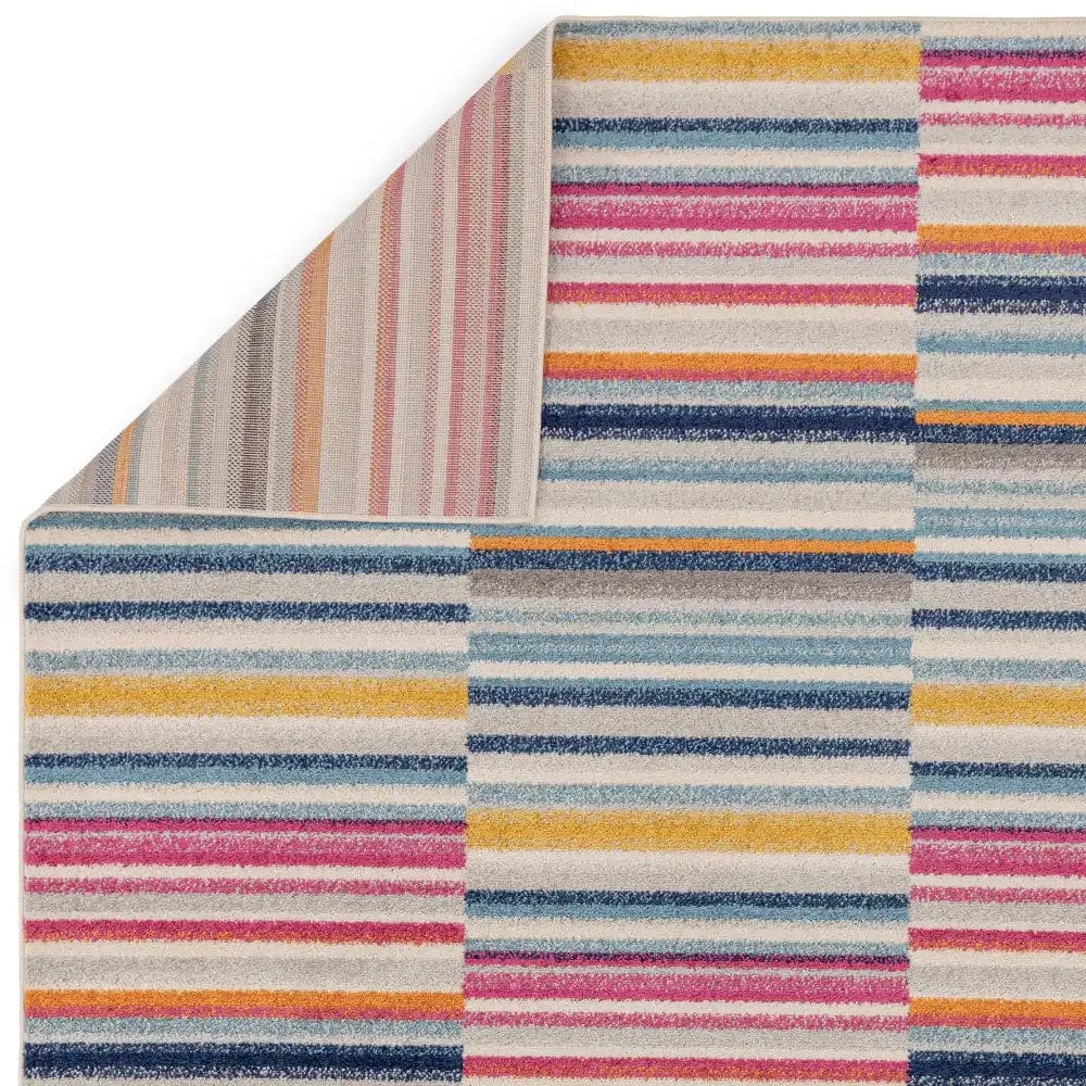 muse multi coloured stripe rug mu06 - Image 4