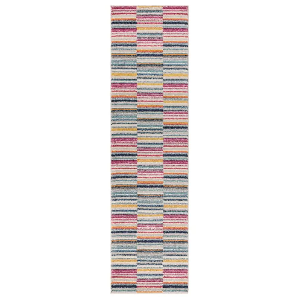 muse multi coloured stripe rug mu06 - Image 6