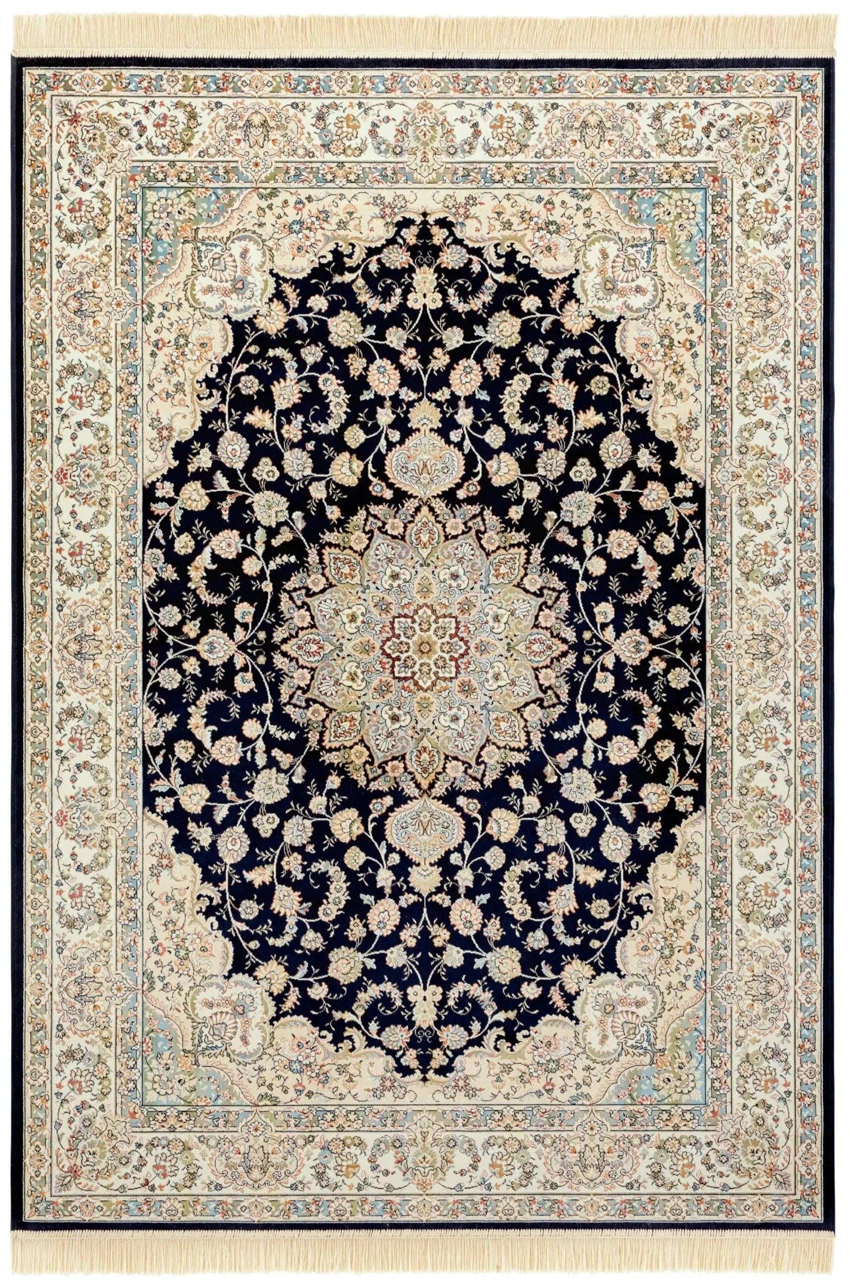 Naveh 104378 Antik Nain Dark Blue Cream Rug - Image 2