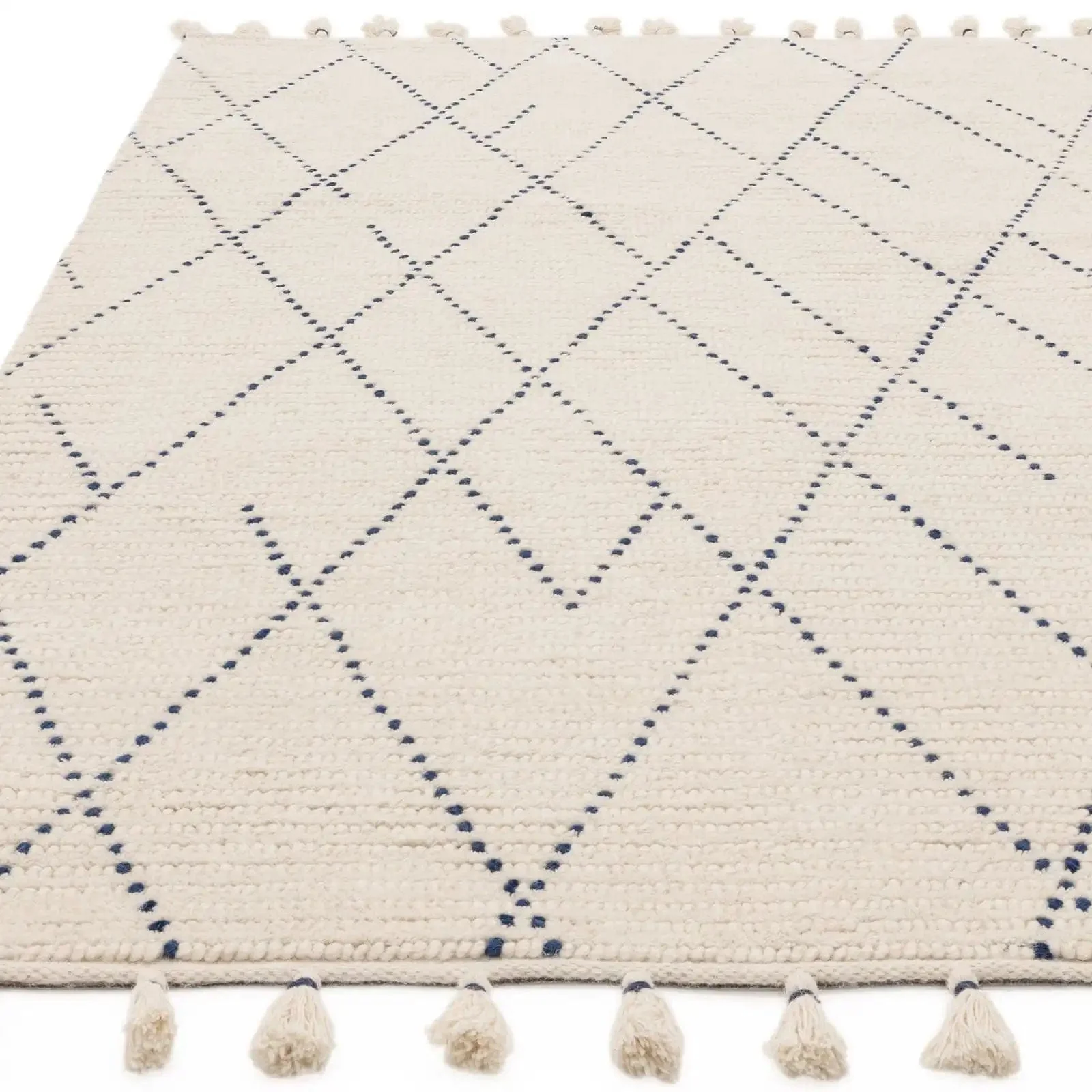 Nepal Cream Blue Linear
