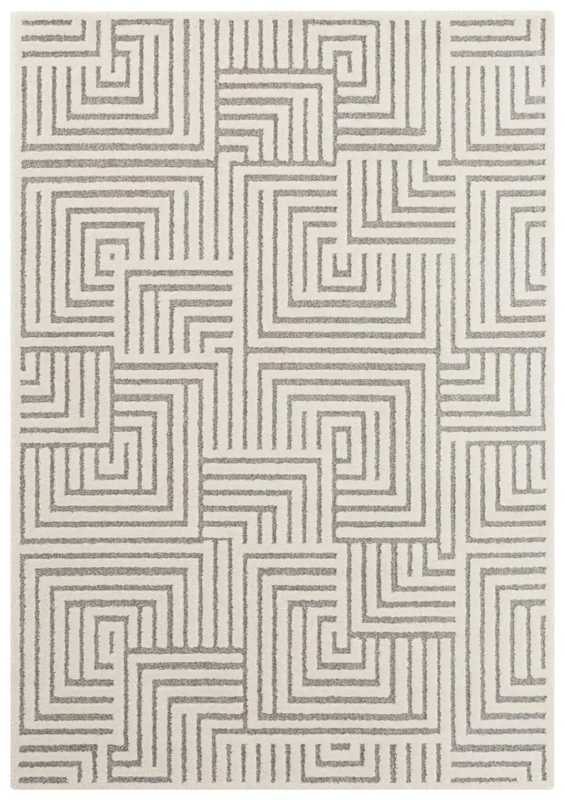 New York Hans 105093 Cream Grey Rug - Image 4