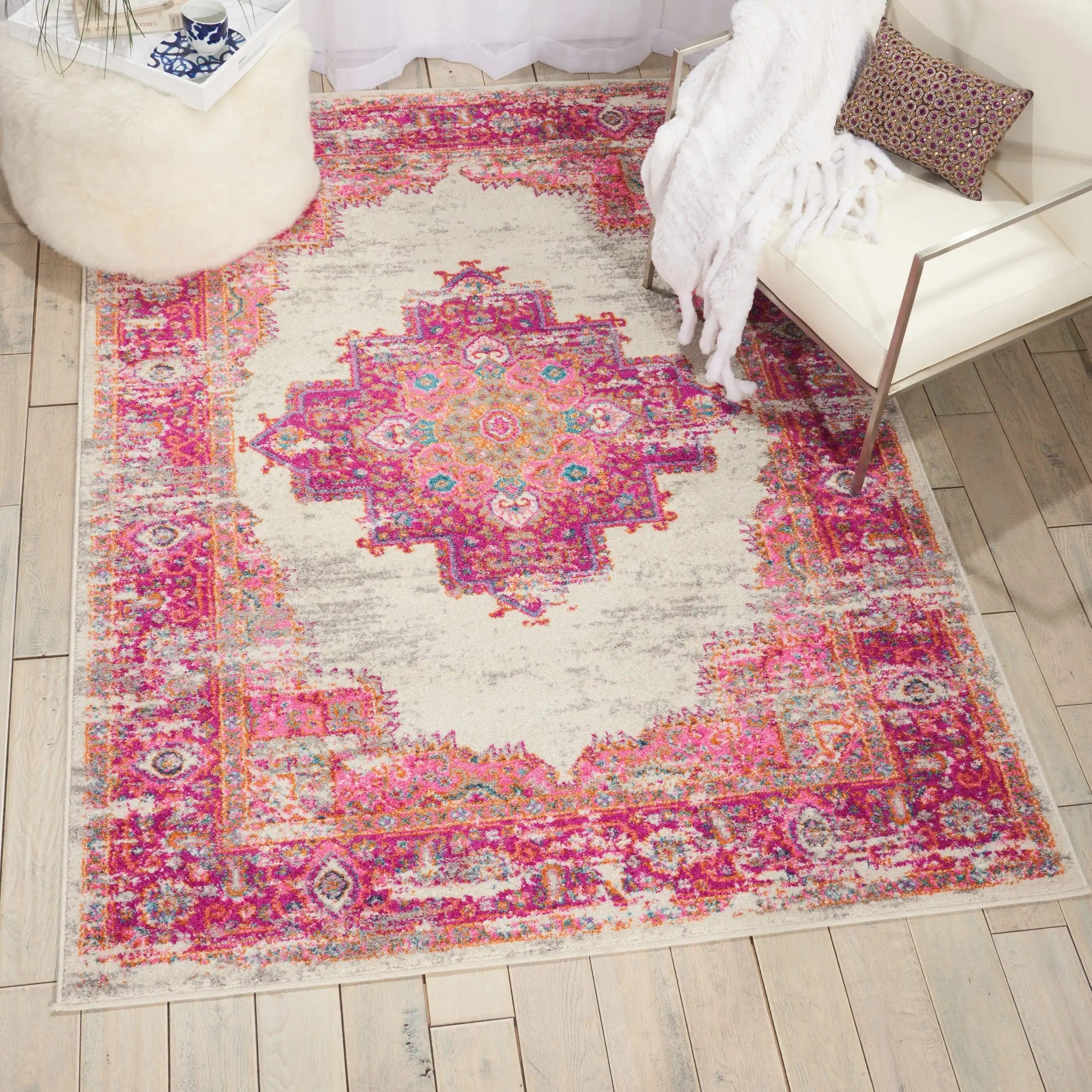 Passion Nourison PSN03 Ivory Fuchsia