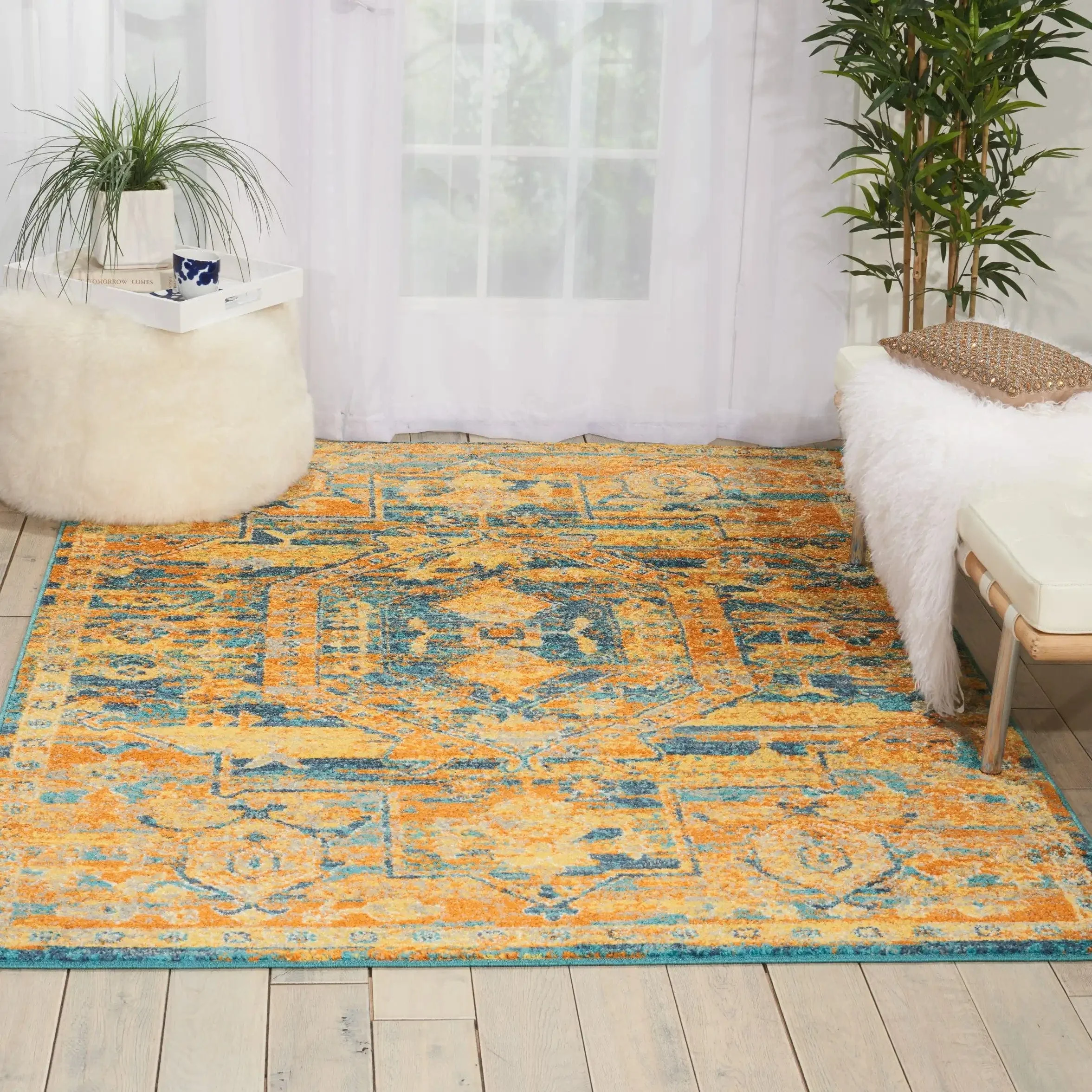 Passion Nourison PSN07 Teal Sun - Image 2