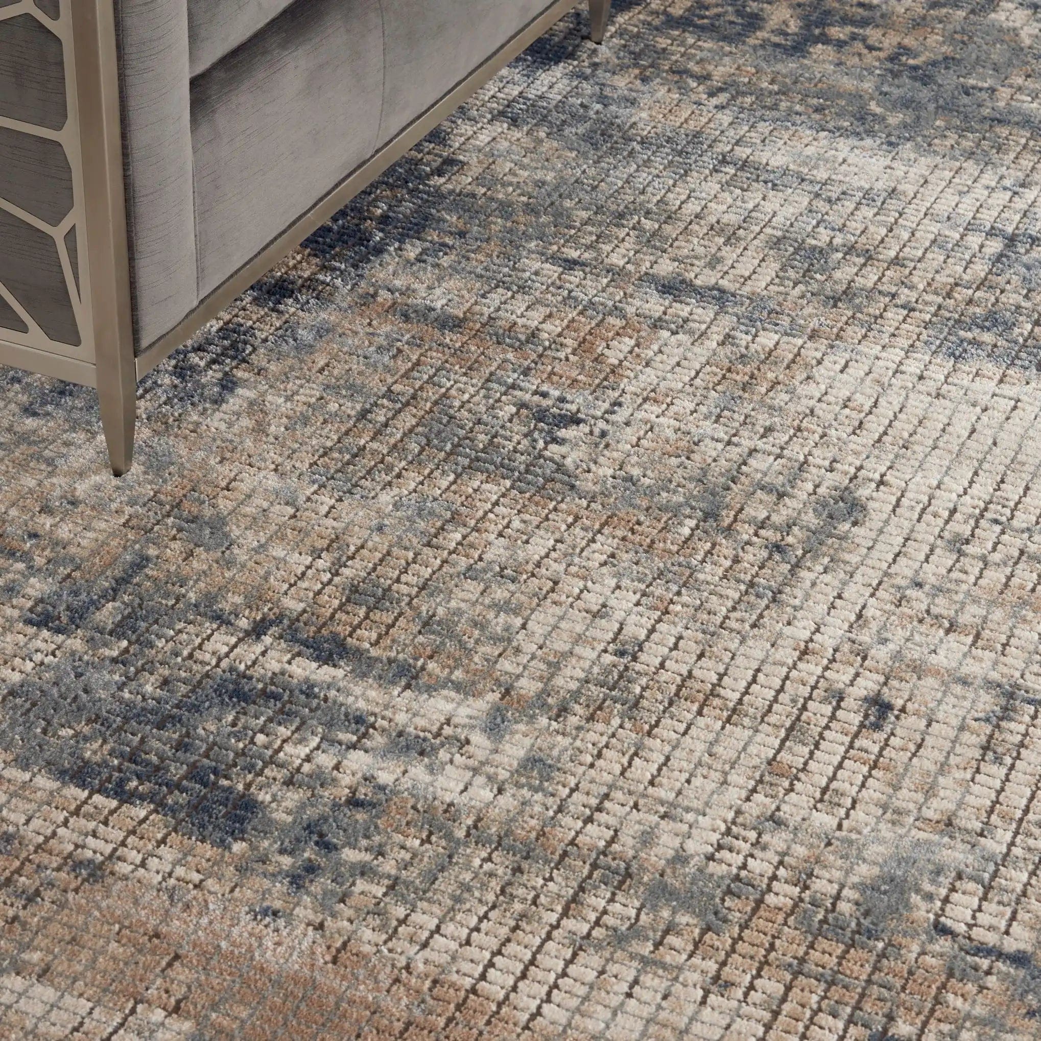 Quarry QUA02 Blue Beige Runner - Image 2