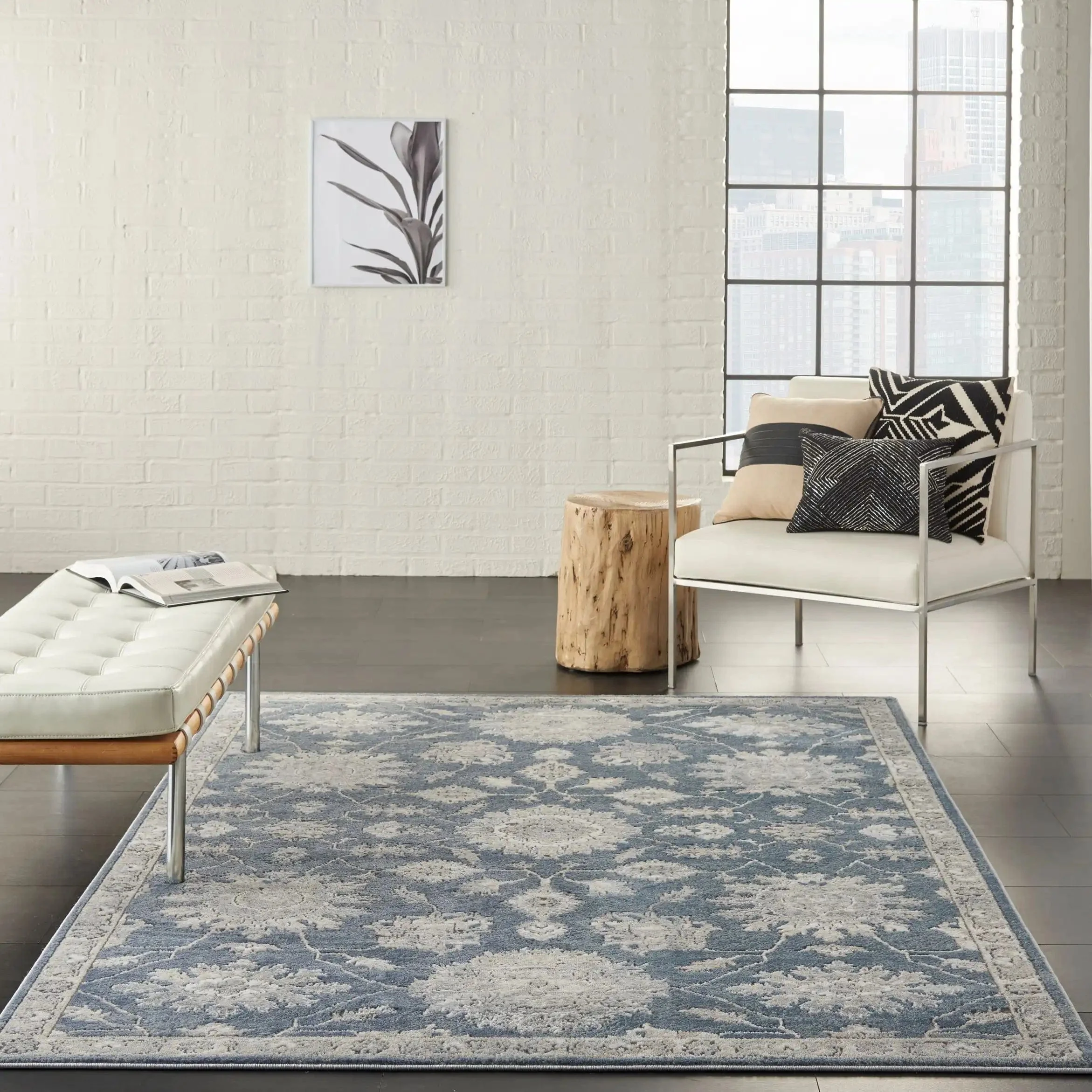 Quarry QUA06 Blue Beige Runner