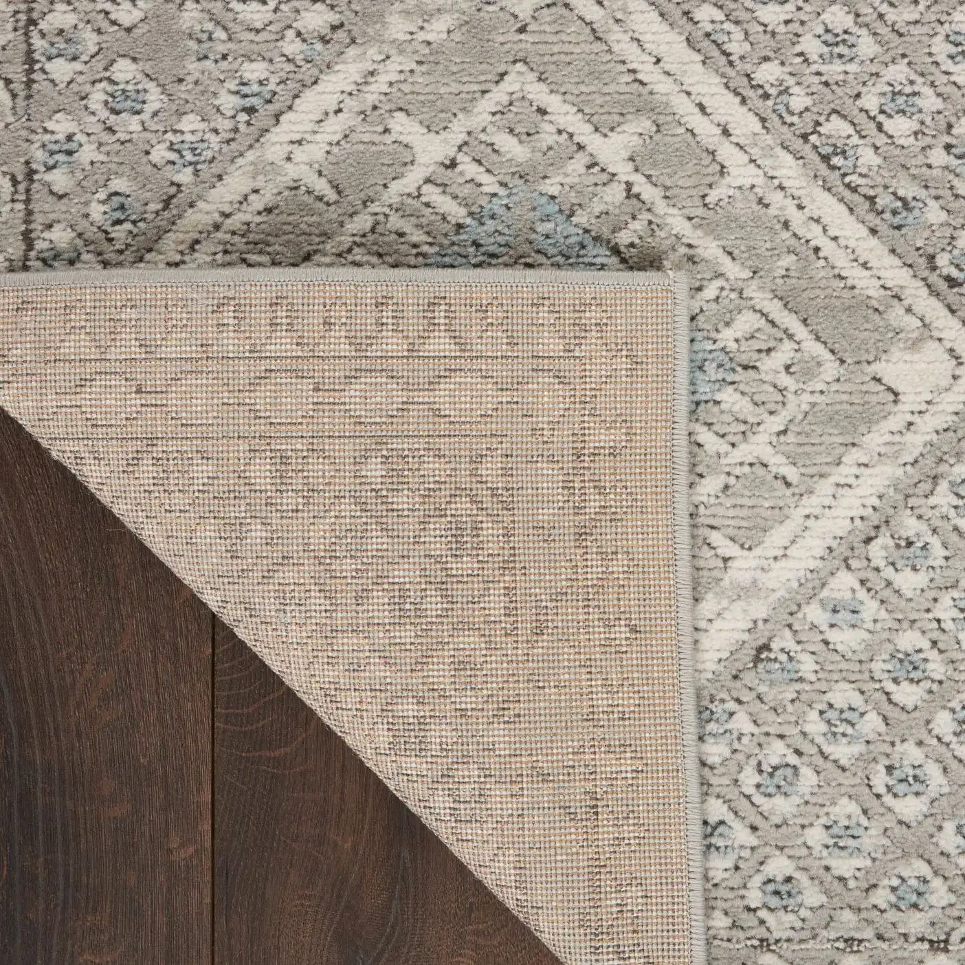 Quarry QUA16 Grey Ivory Blue Runner - Image 3
