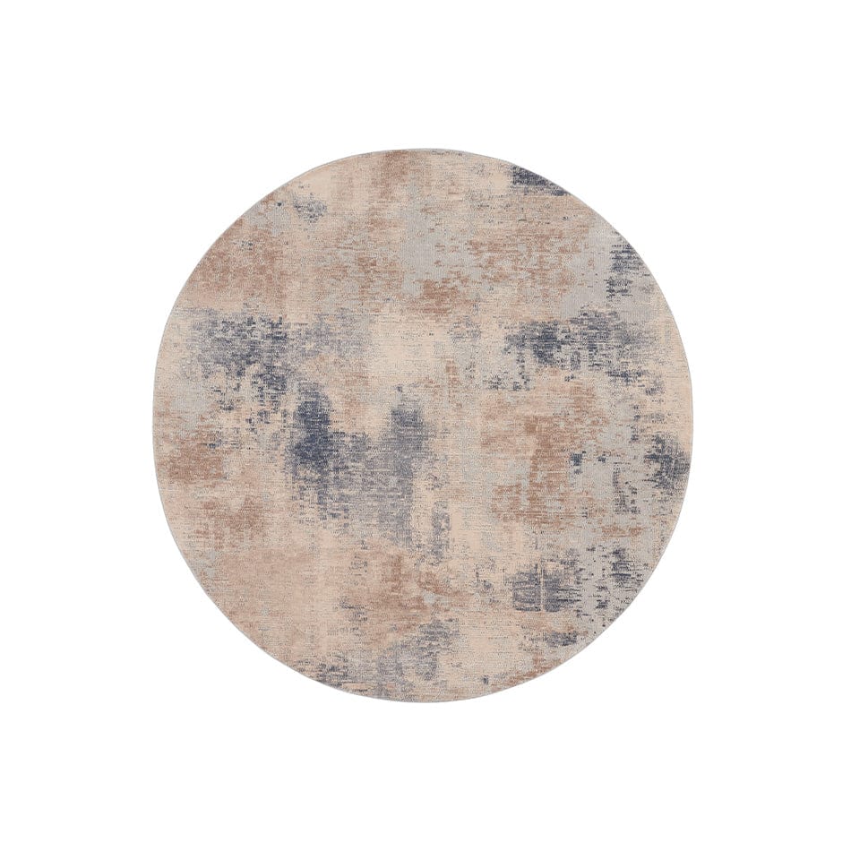 Rustic Textures RUS01 Grey Beige Round - Image 2